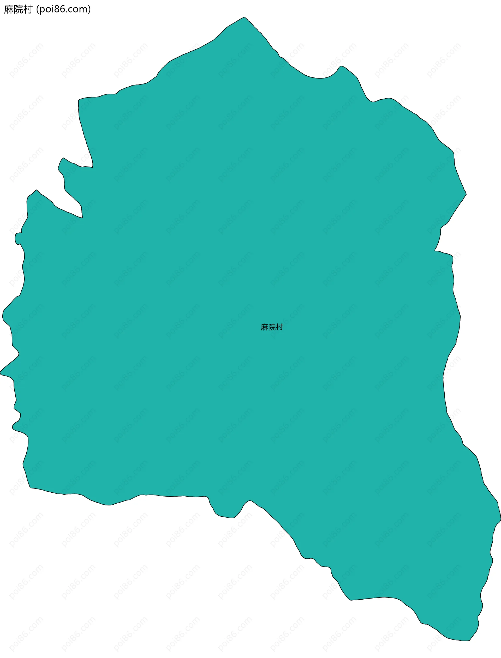 麻院村边界地图