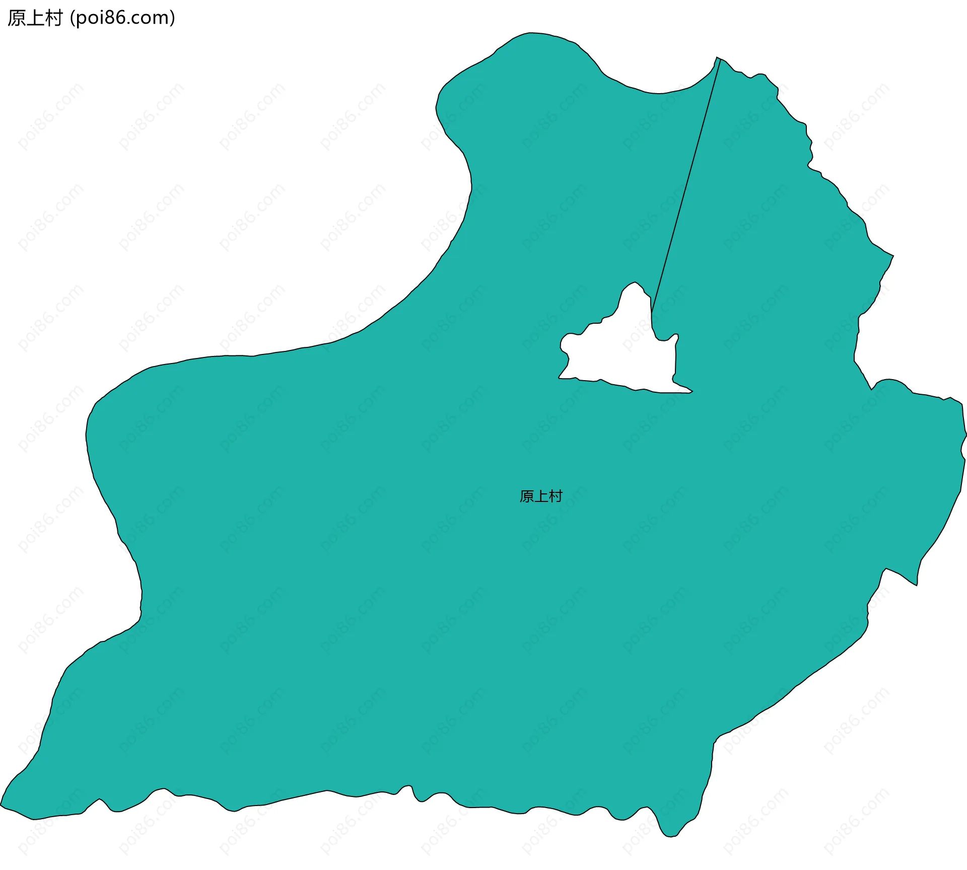 原上村边界地图