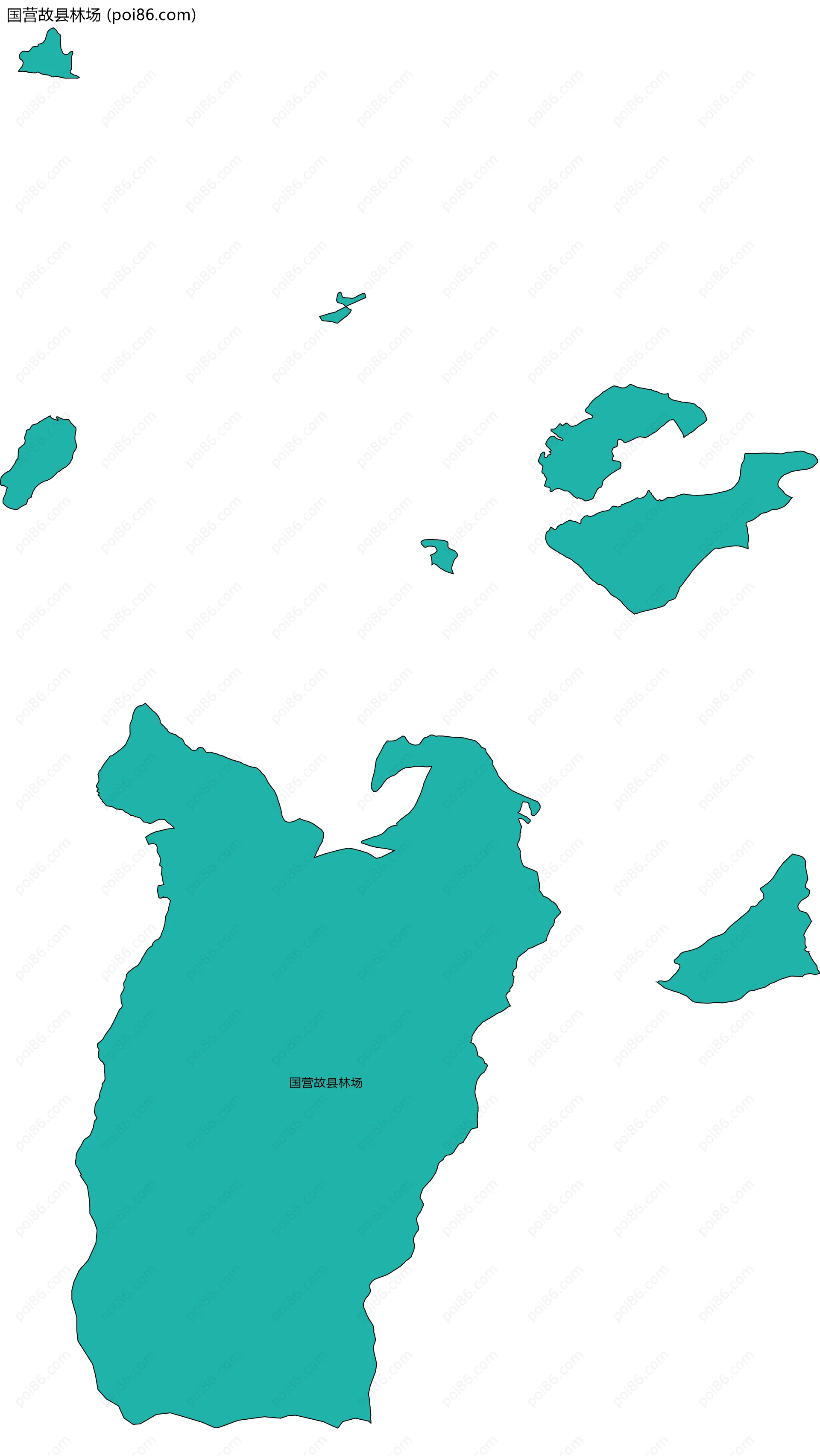 国营故县林场边界地图