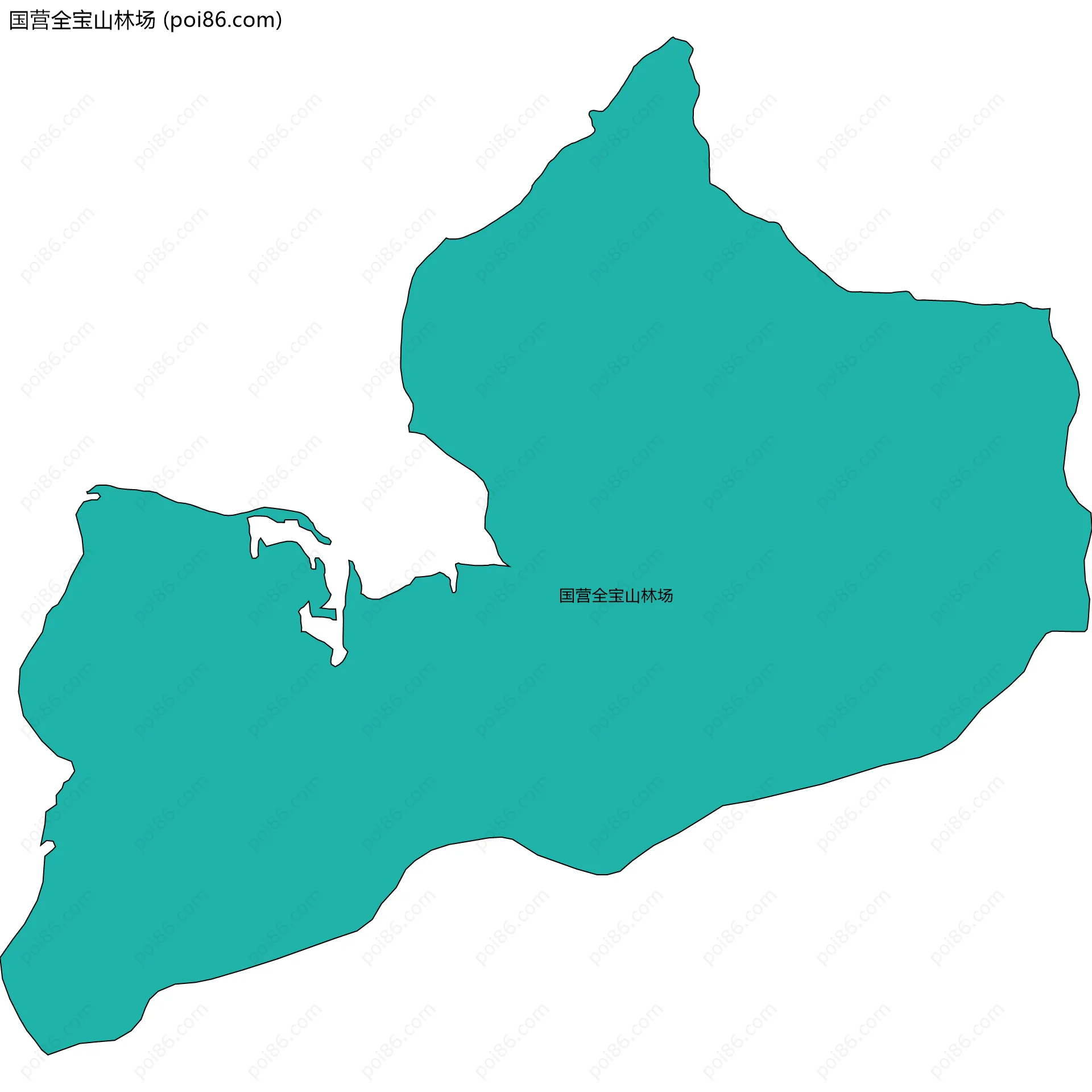 国营全宝山林场边界地图