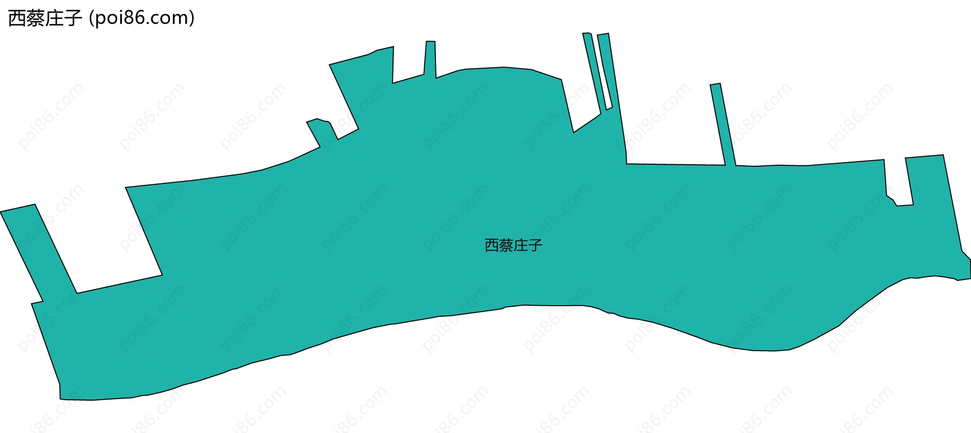 西蔡庄子边界地图