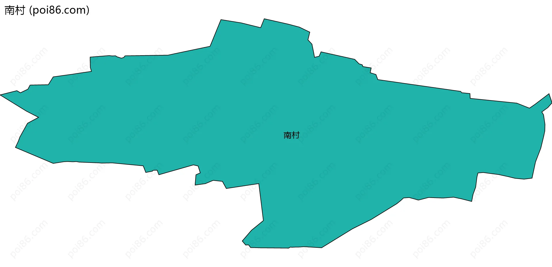 南村边界地图