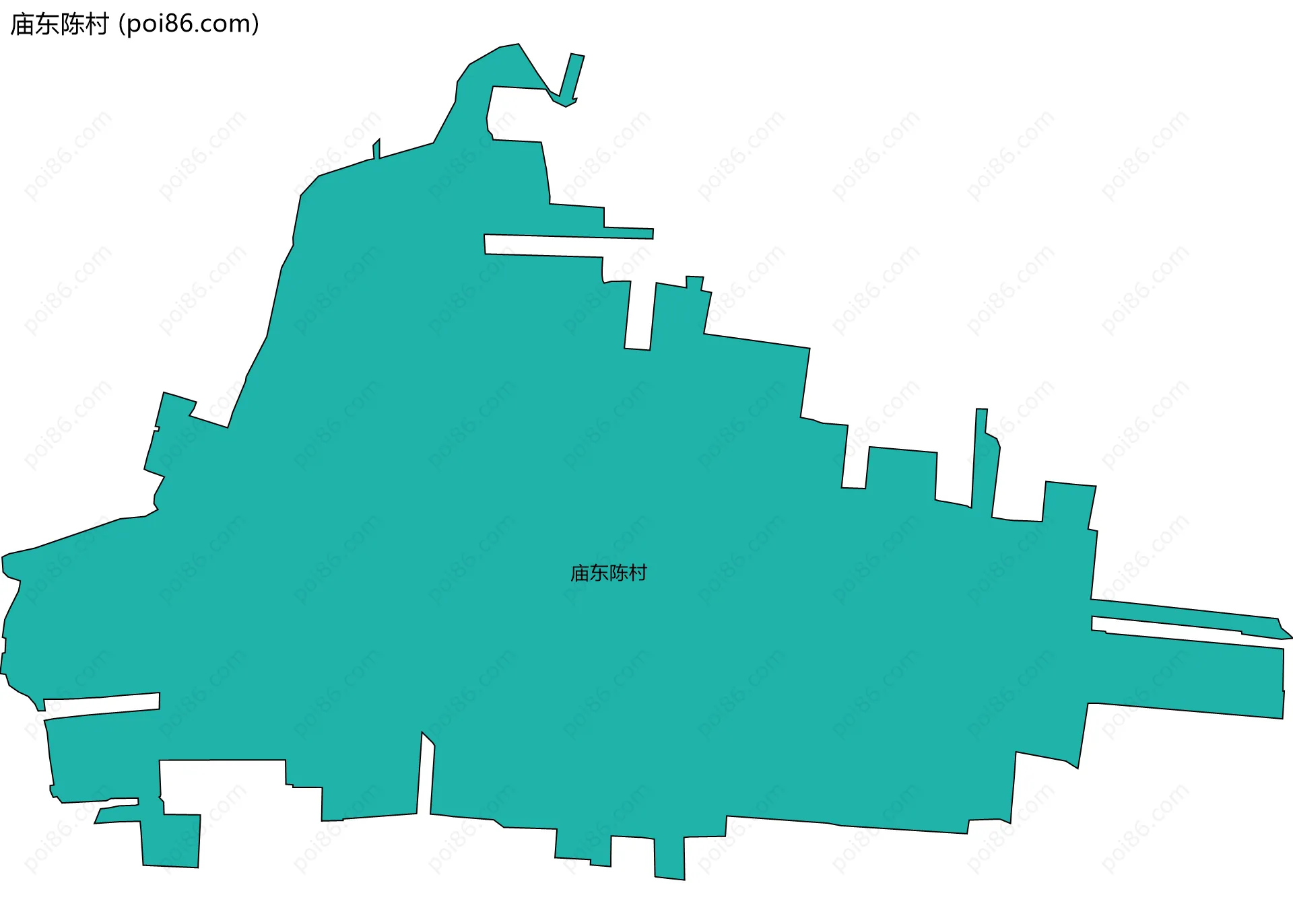 庙东陈村边界地图