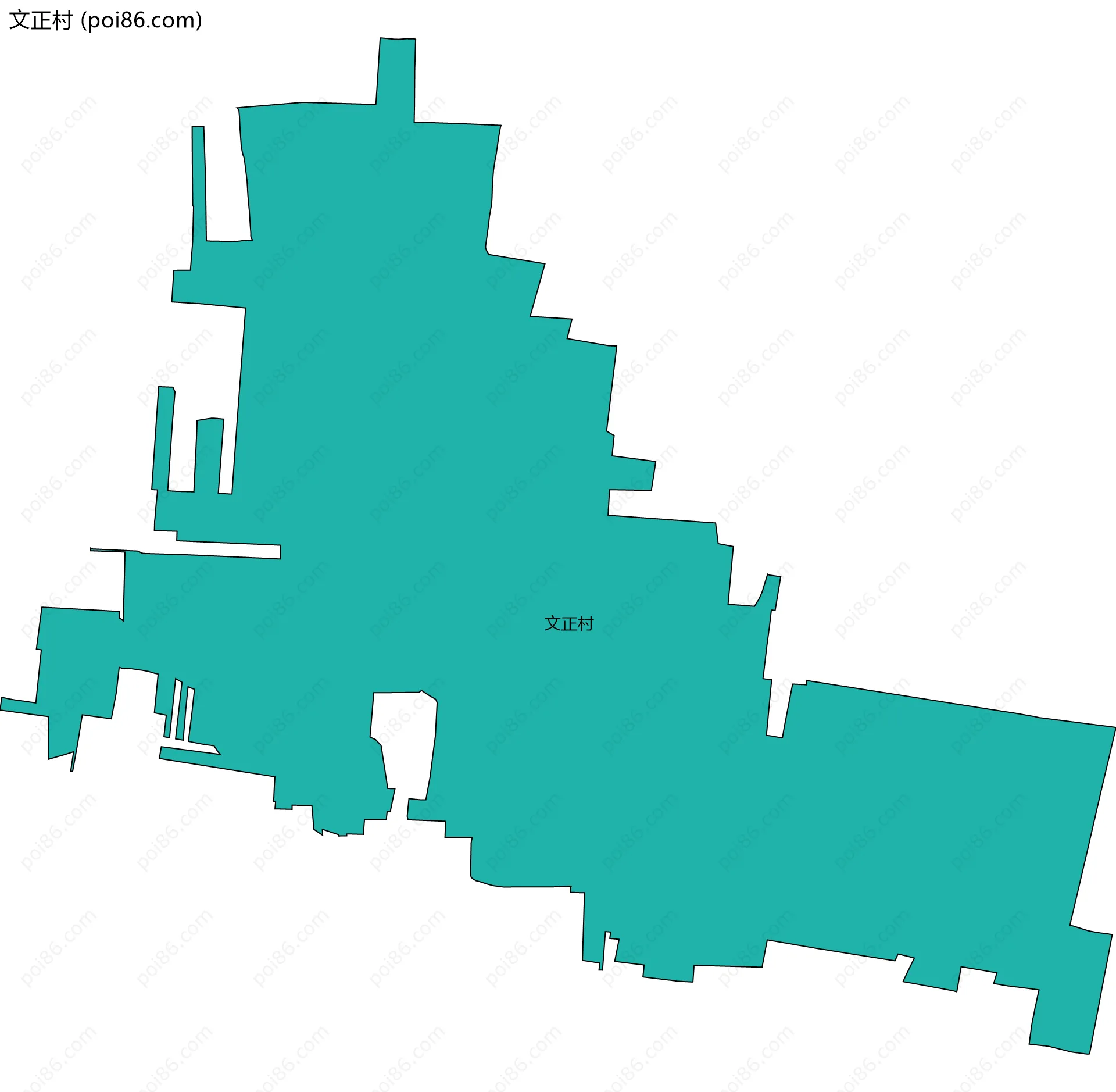 文正村边界地图