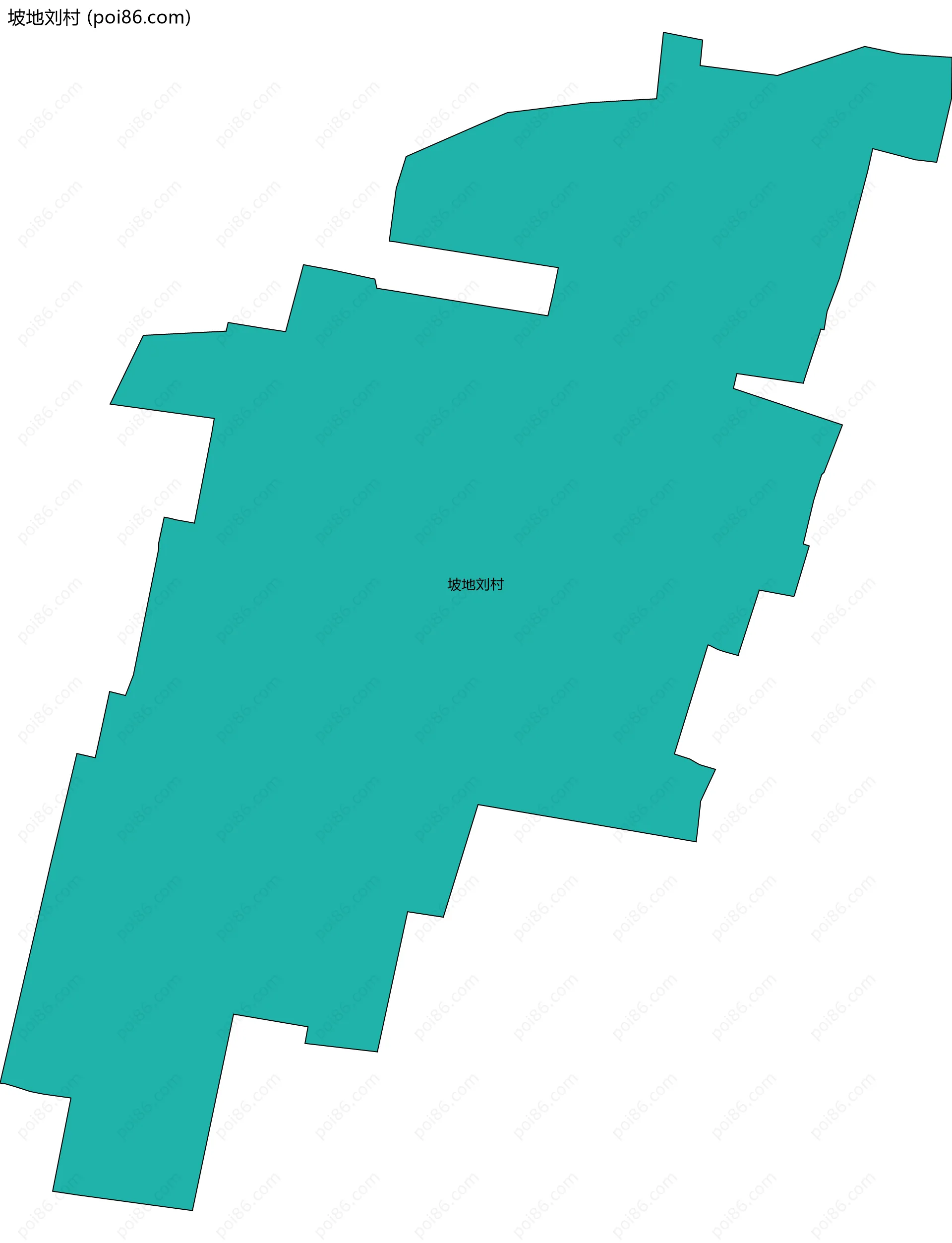 坡地刘村边界地图