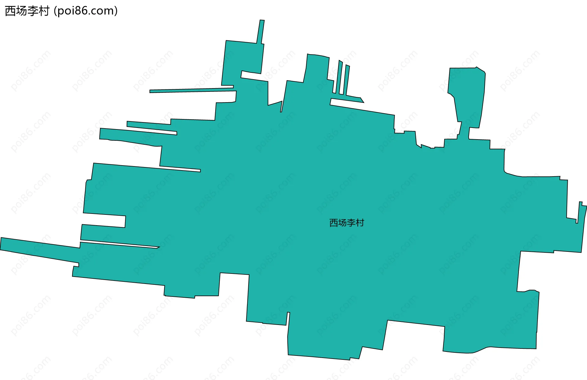 西场李村边界地图