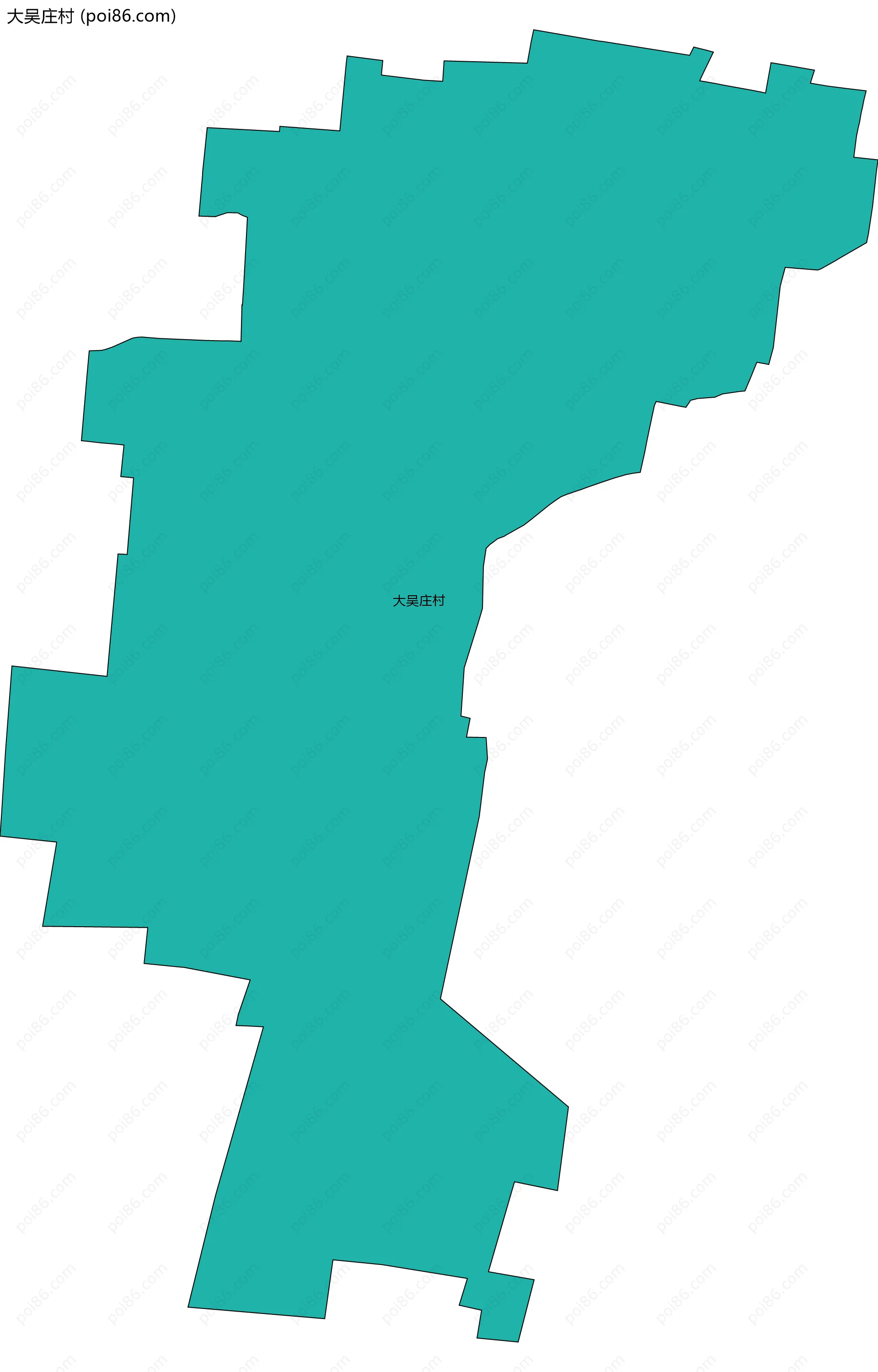 大吴庄村边界地图