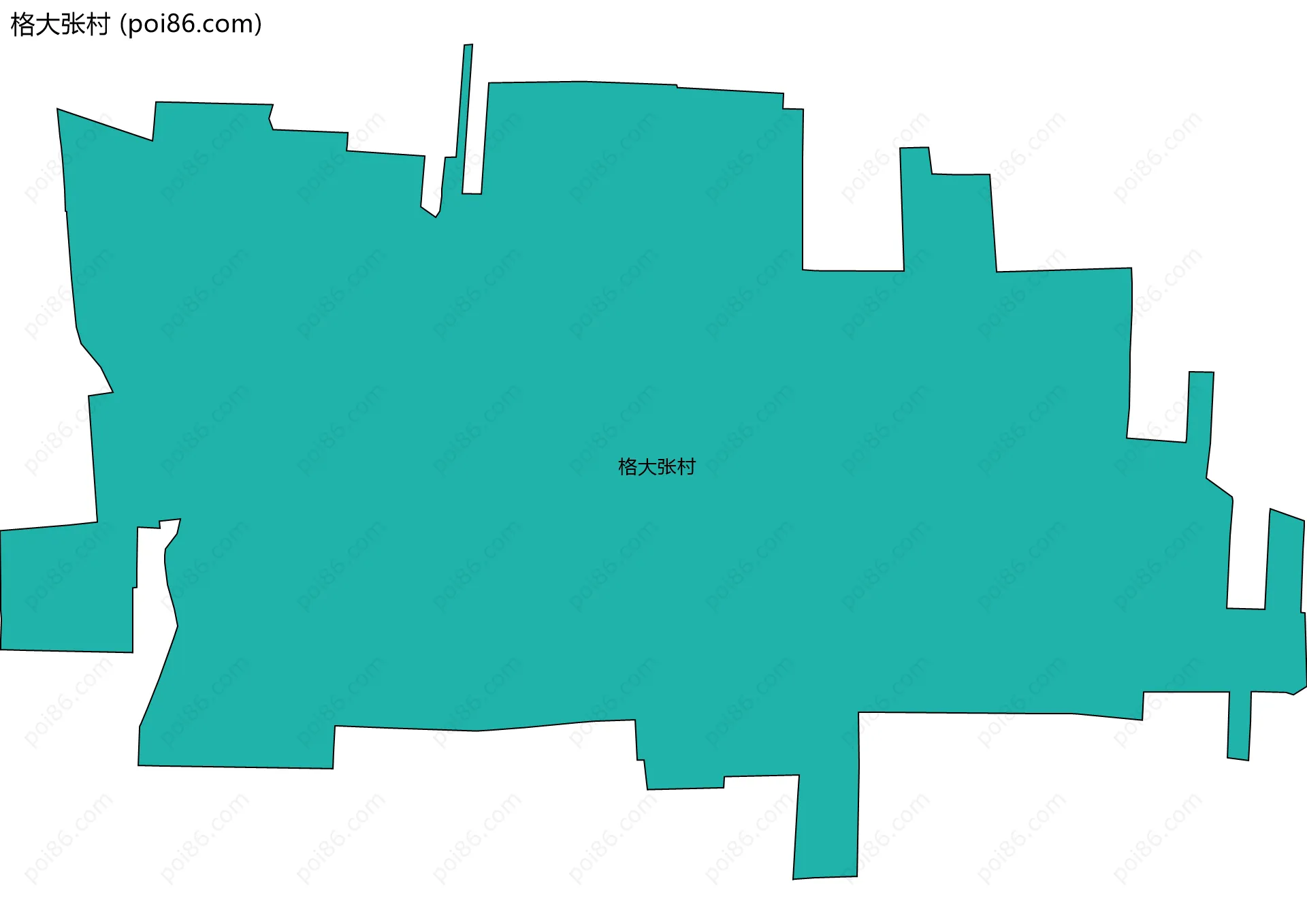 格大张村边界地图