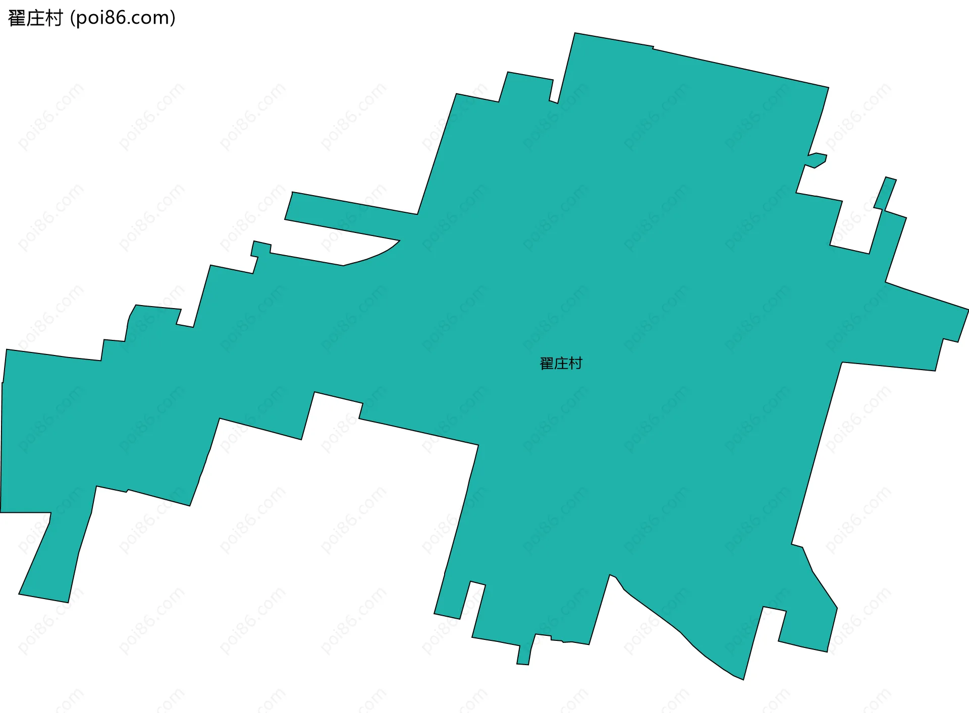 翟庄村边界地图