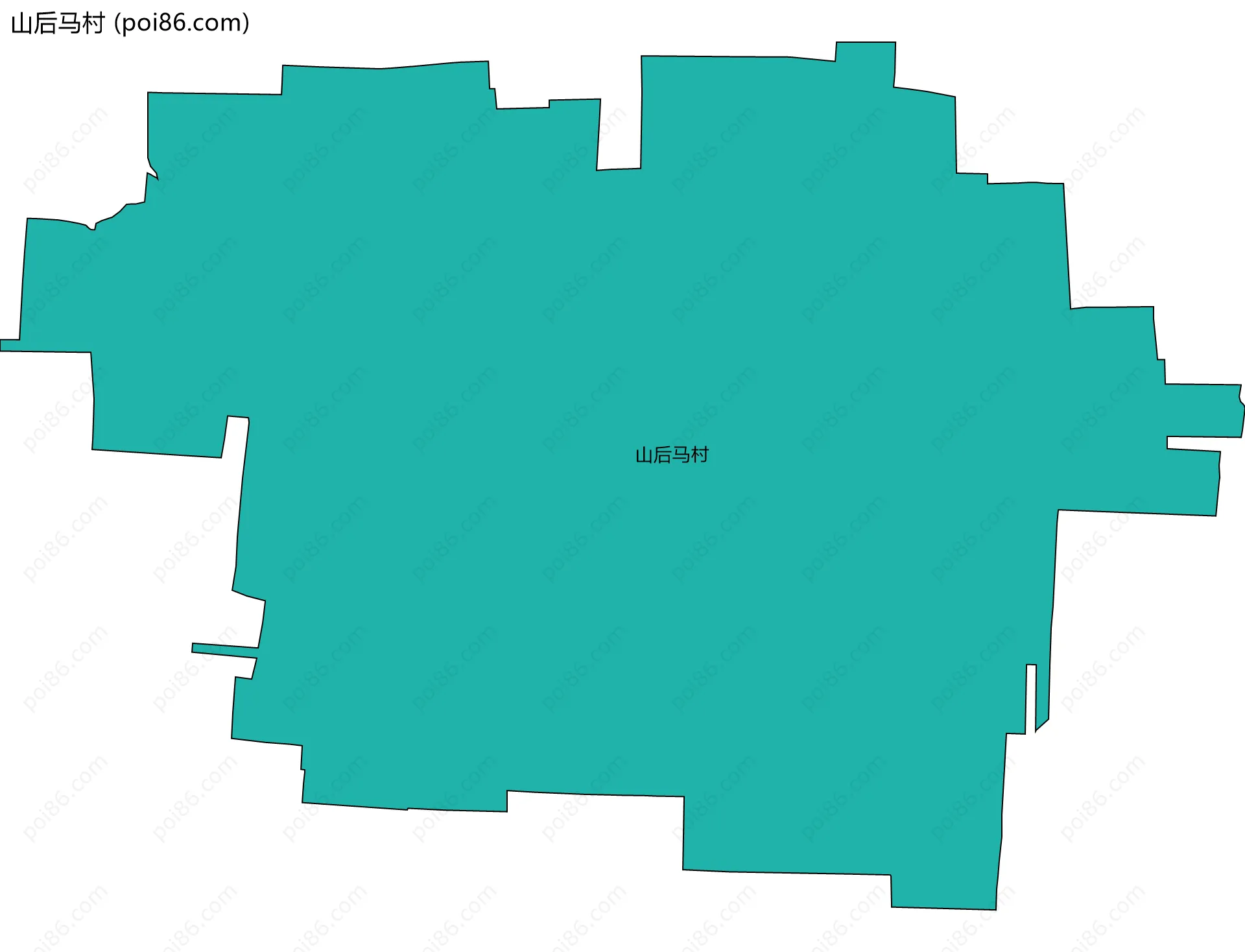 山后马村边界地图