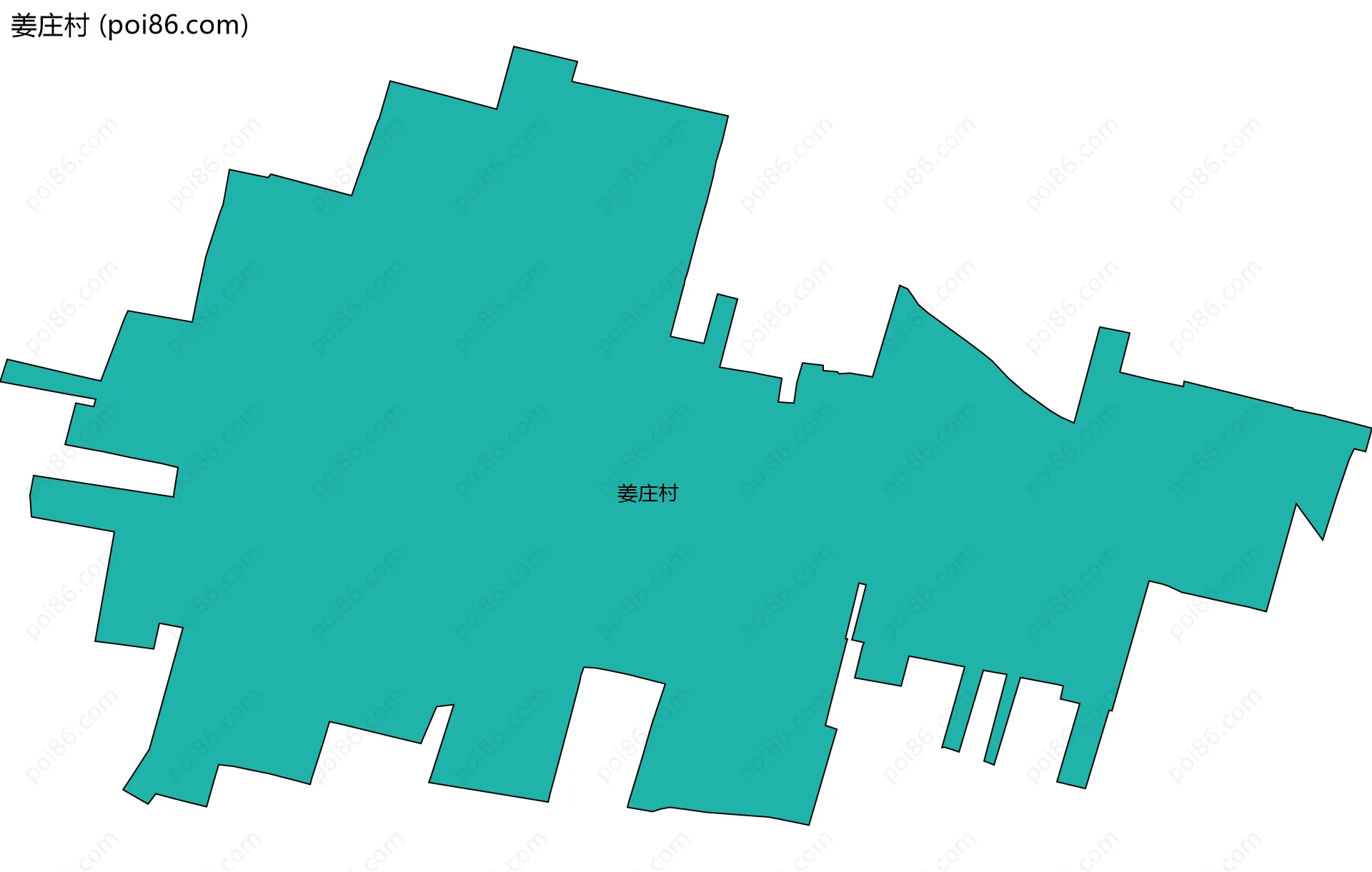 姜庄村边界地图