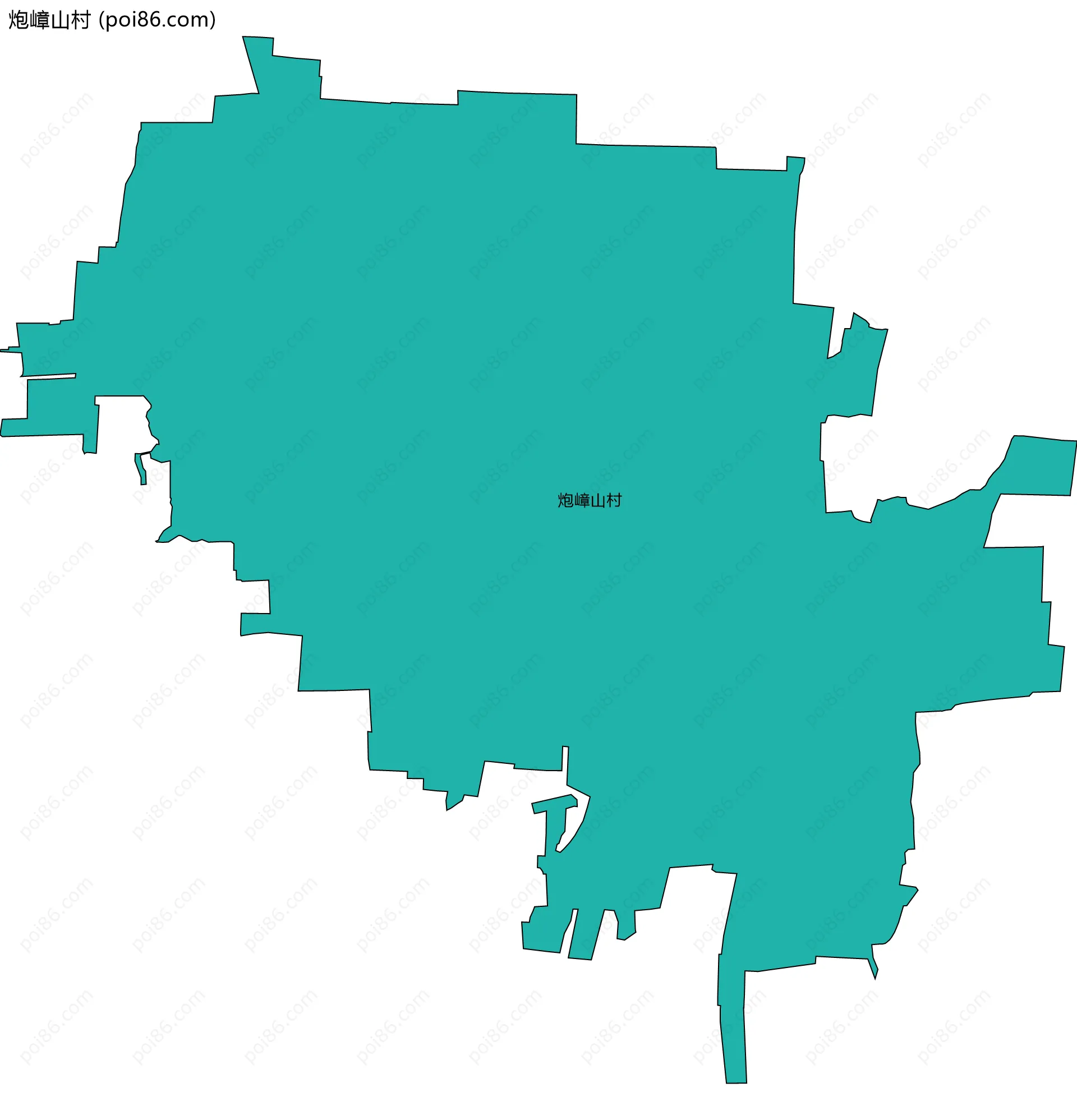 炮嶂山村边界地图