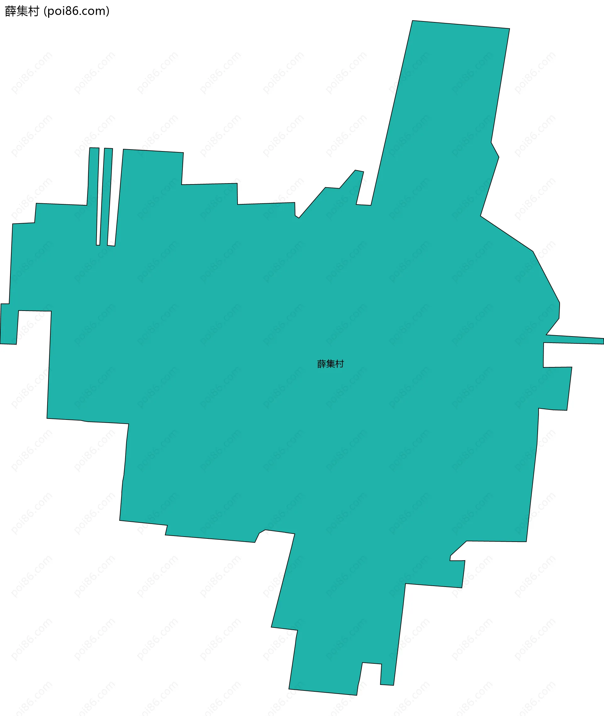 薛集村边界地图