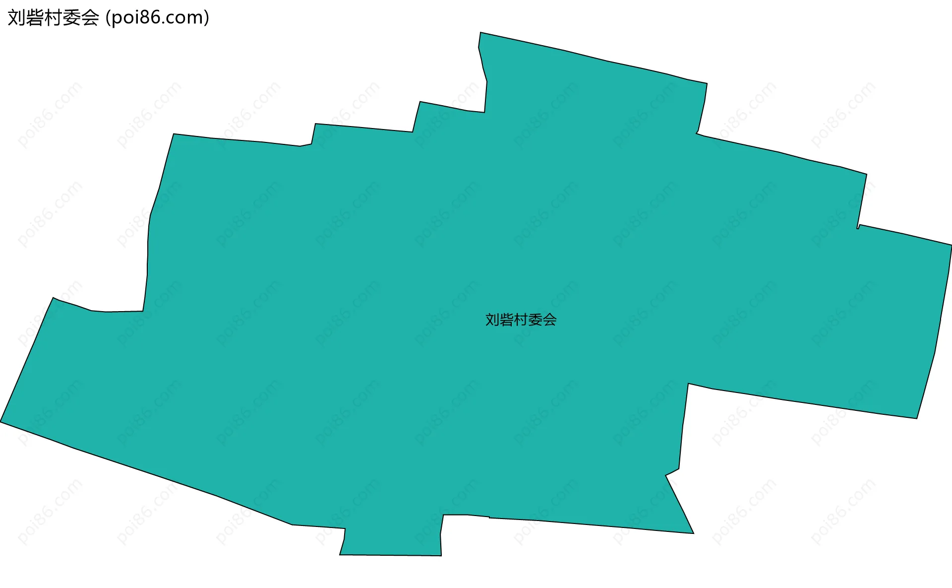 刘砦村委会边界地图