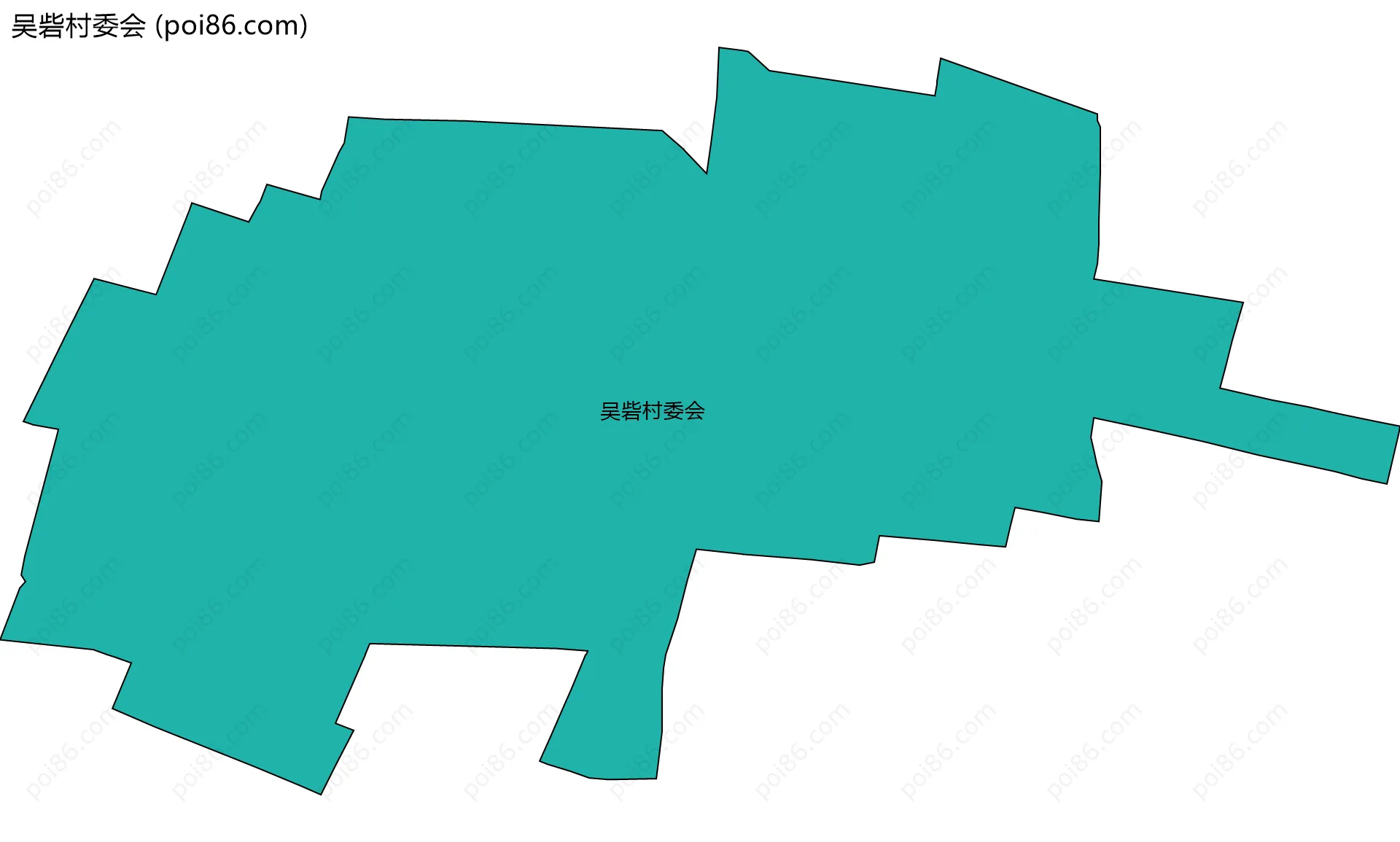 吴砦村委会边界地图