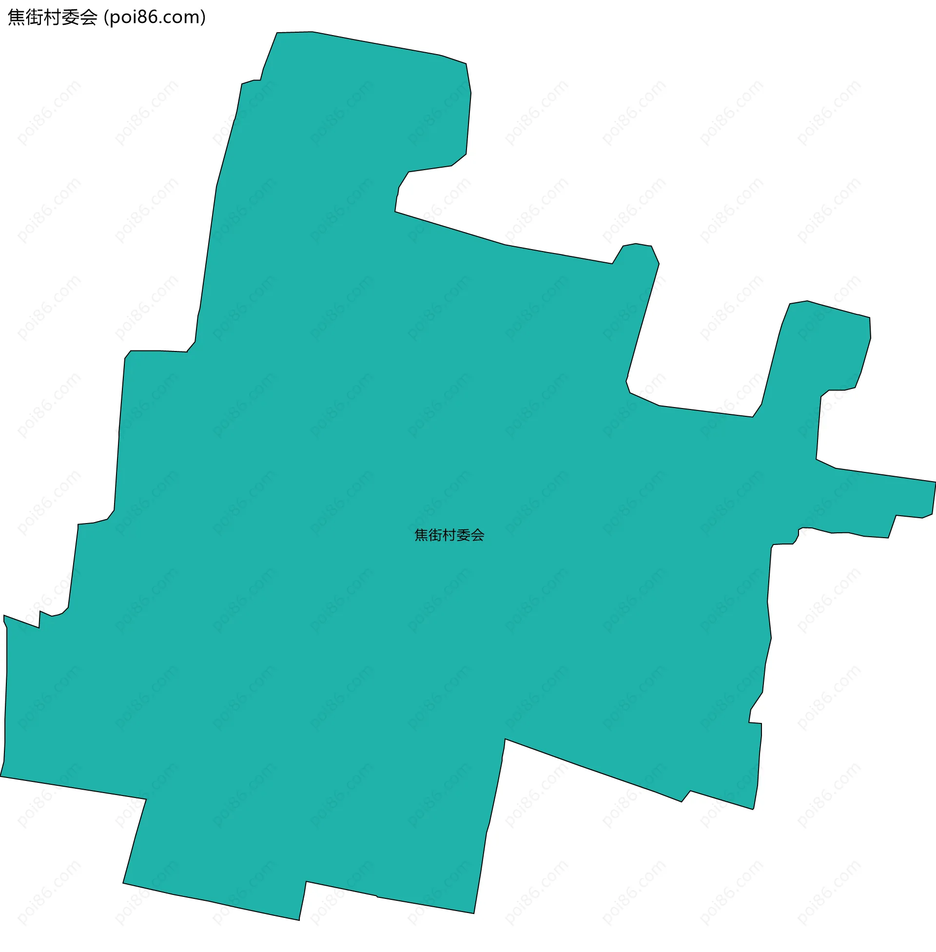 焦街村委会边界地图