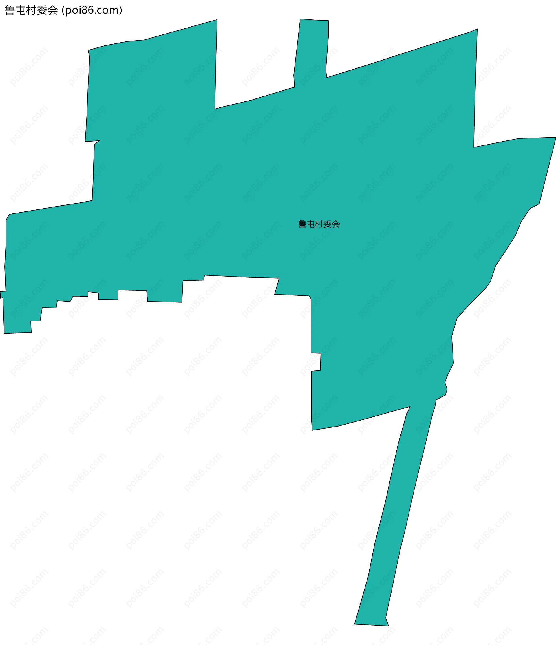 鲁屯村委会边界地图