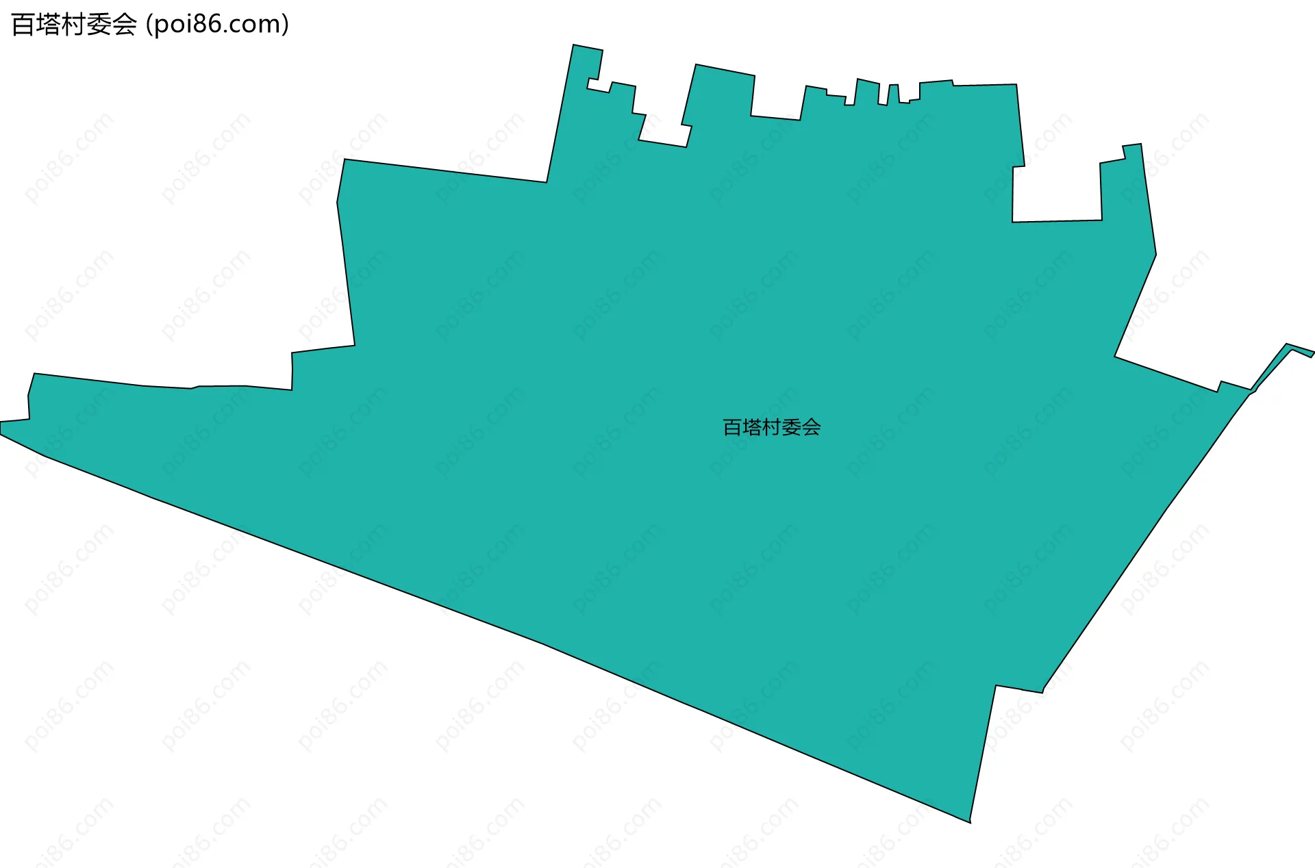 百塔村委会边界地图