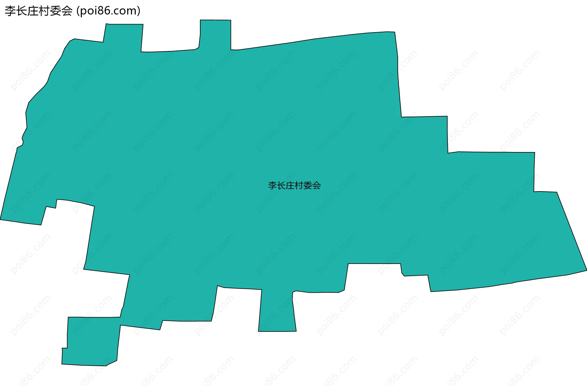 李长庄村委会边界地图