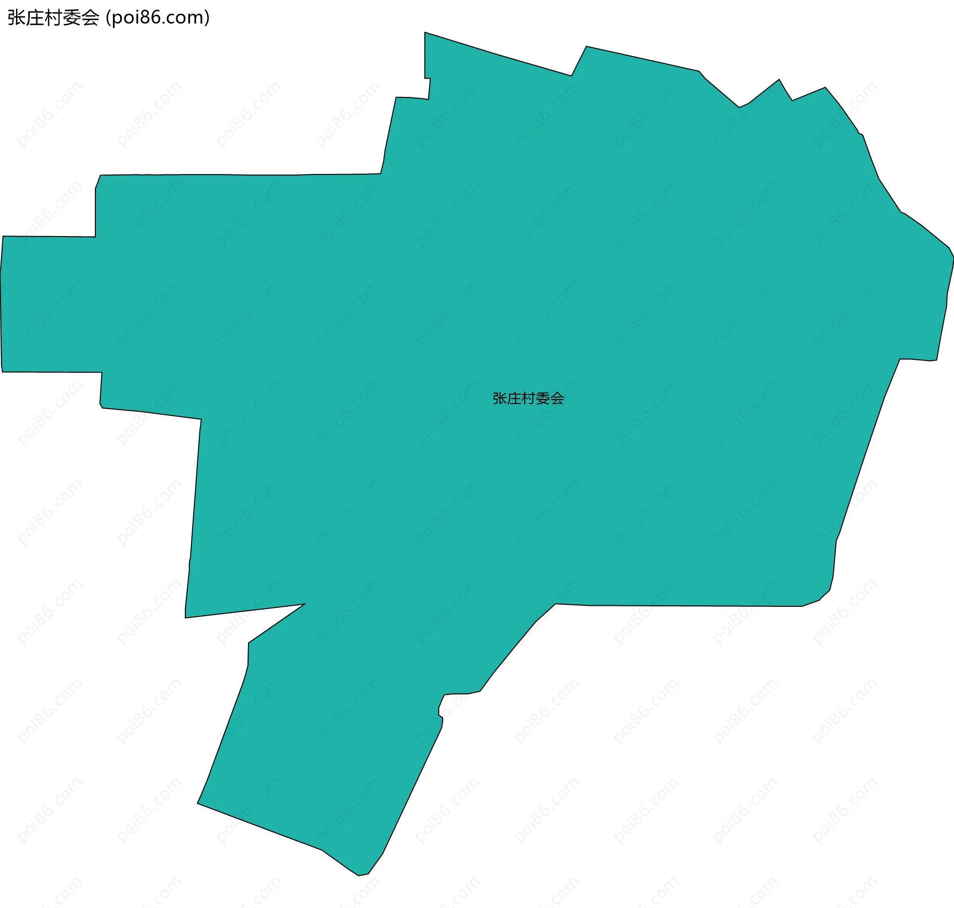 张庄村委会边界地图