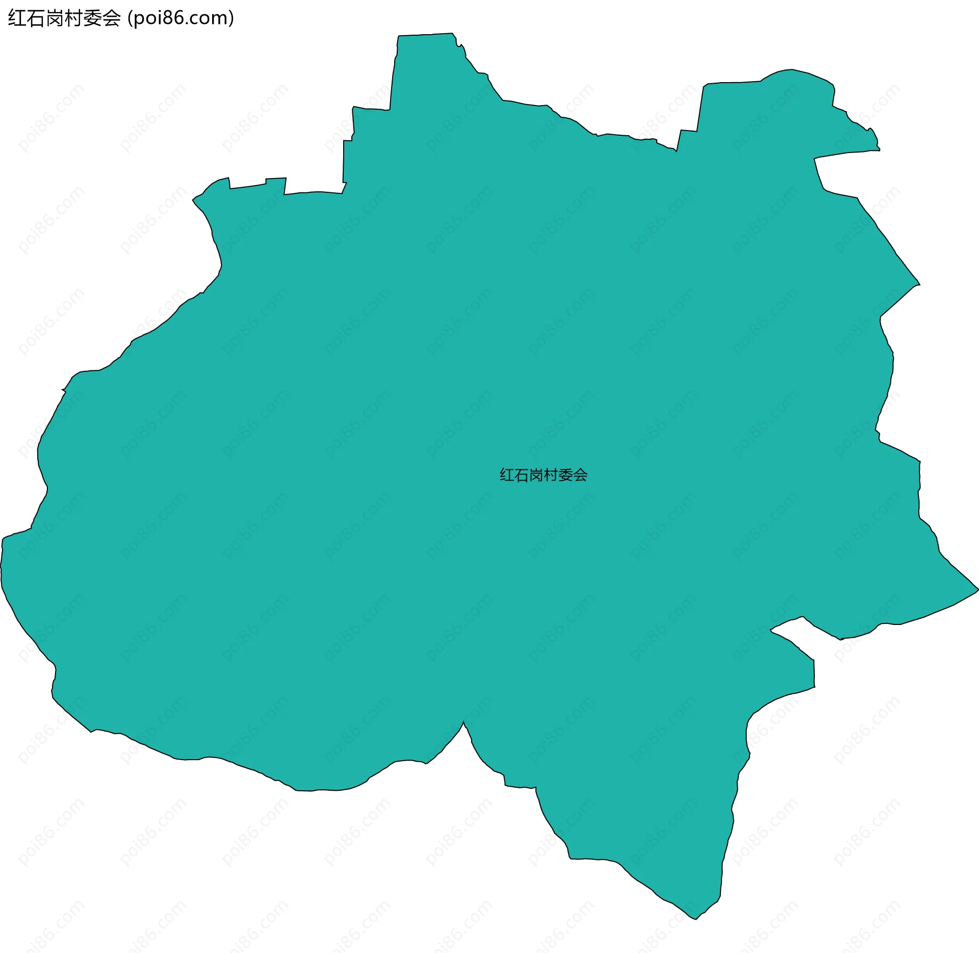 红石岗村委会边界地图