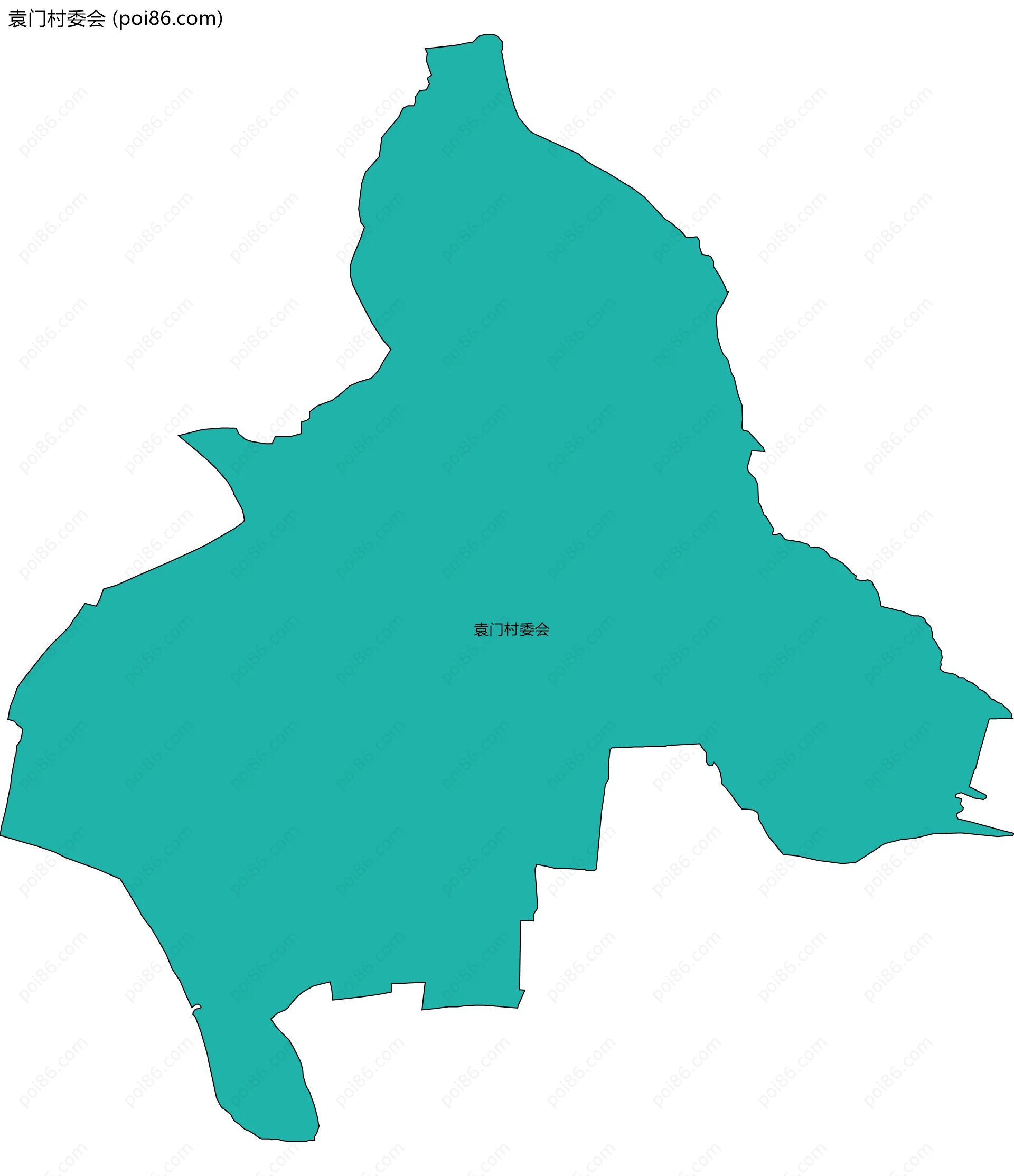 袁门村委会边界地图