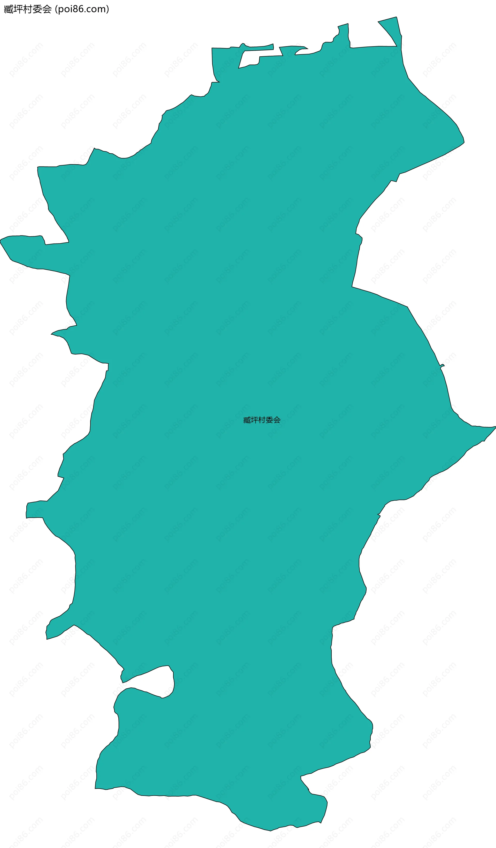 臧坪村委会边界地图