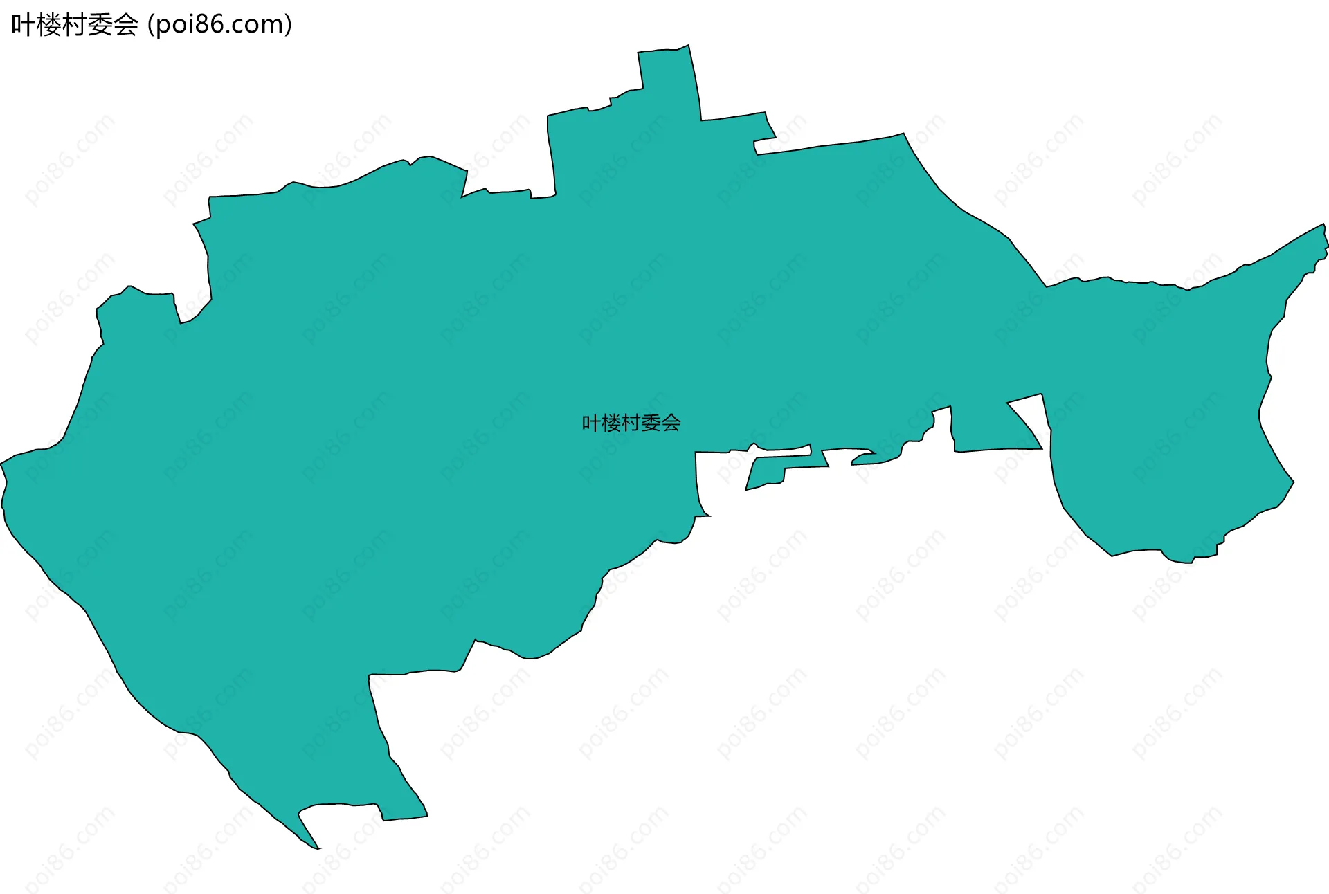 叶楼村委会边界地图