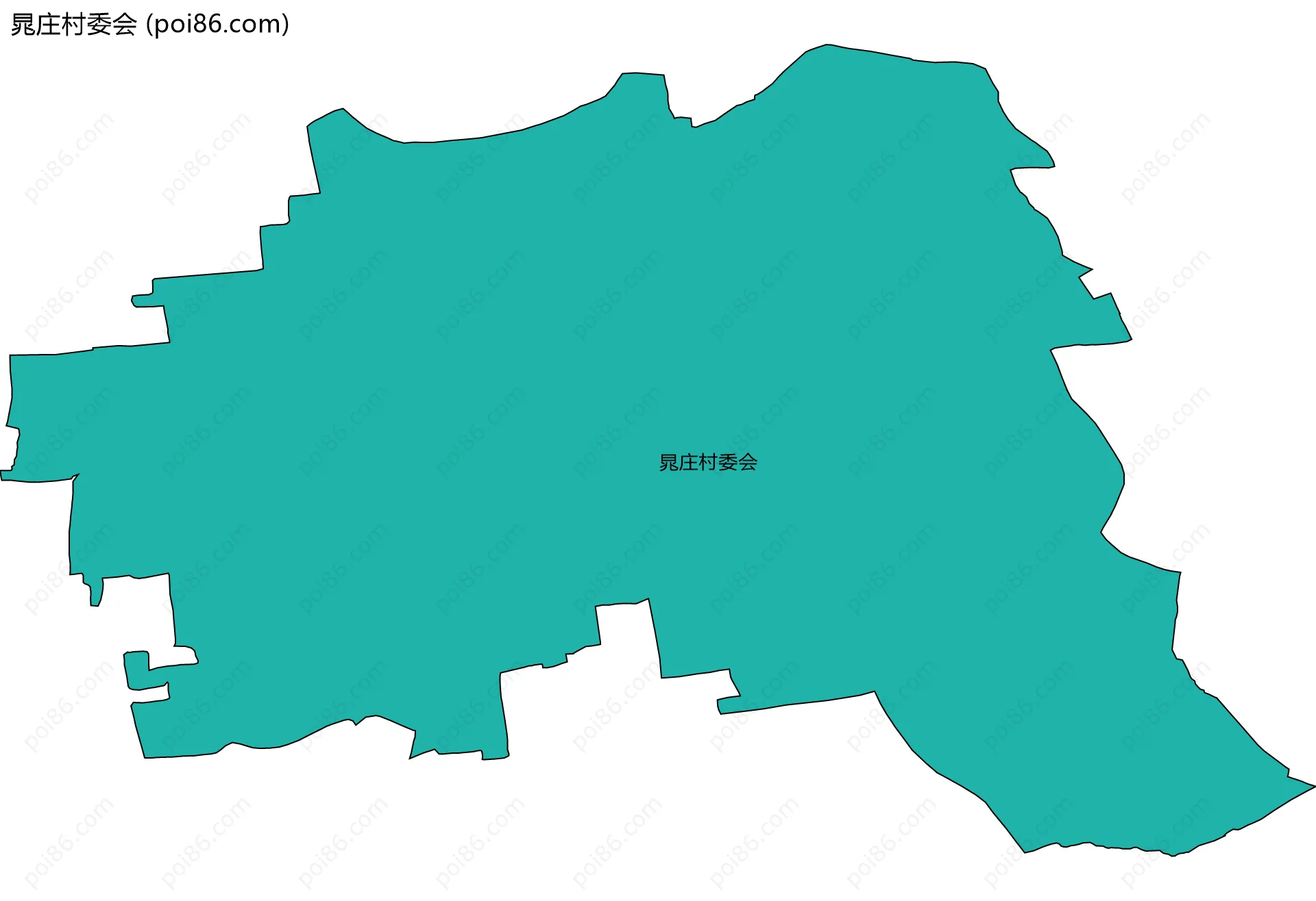 晁庄村委会边界地图