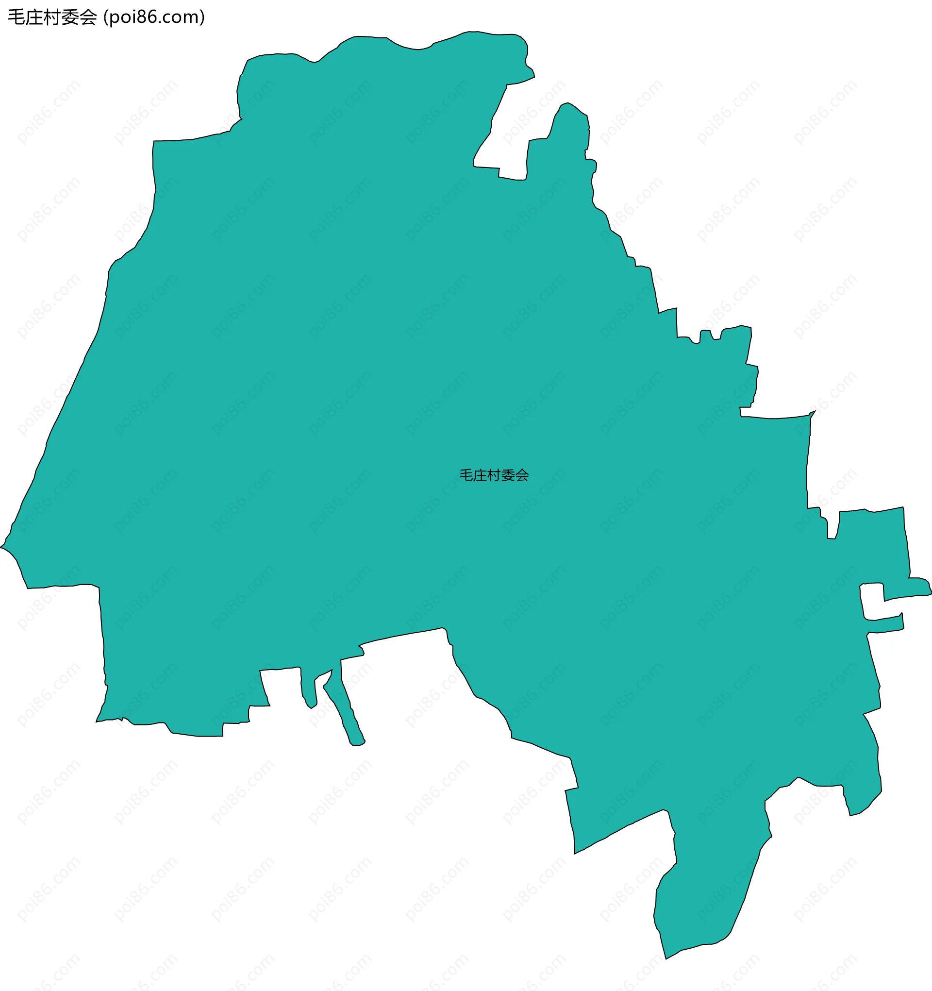 毛庄村委会边界地图