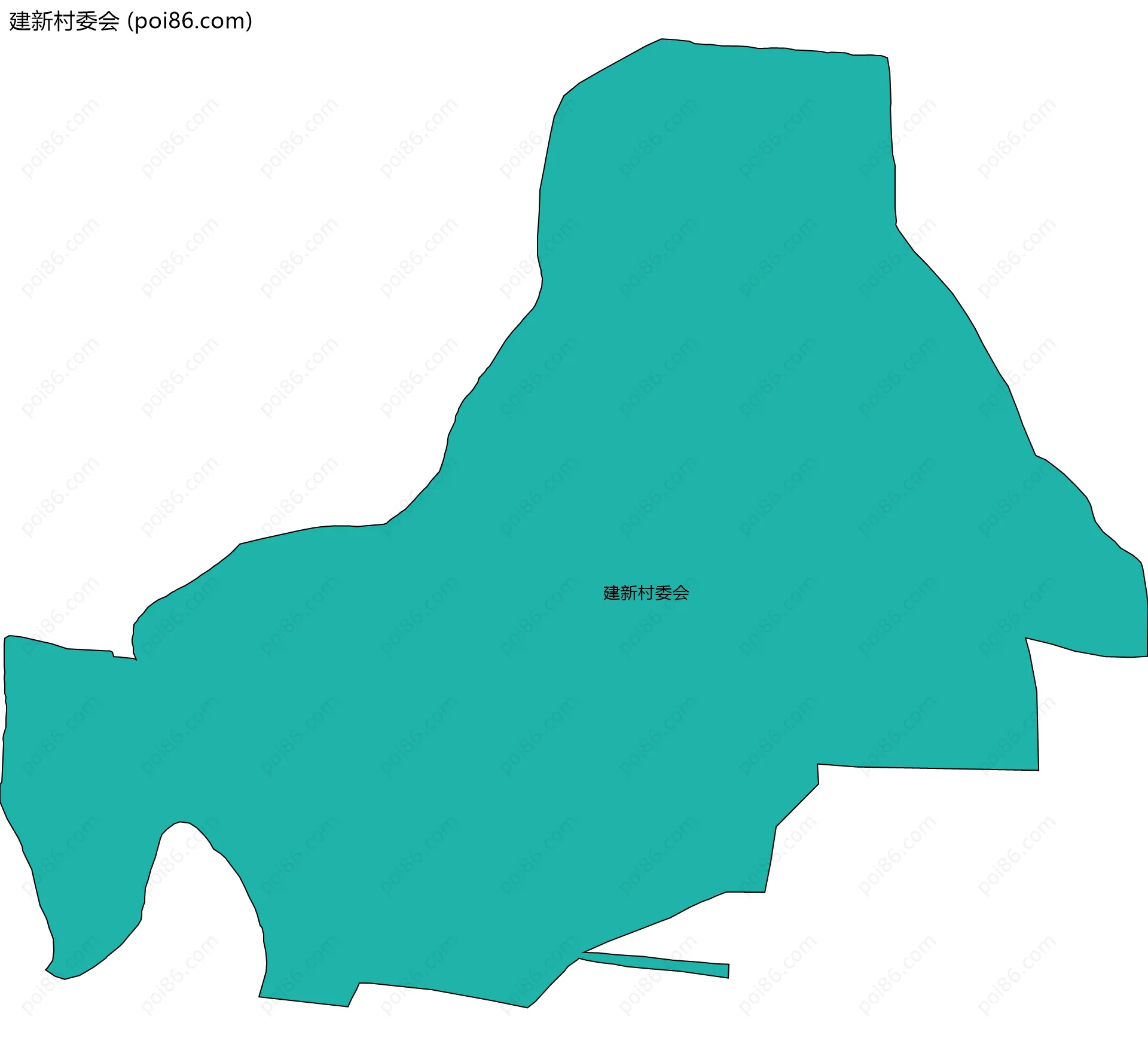 建新村委会边界地图