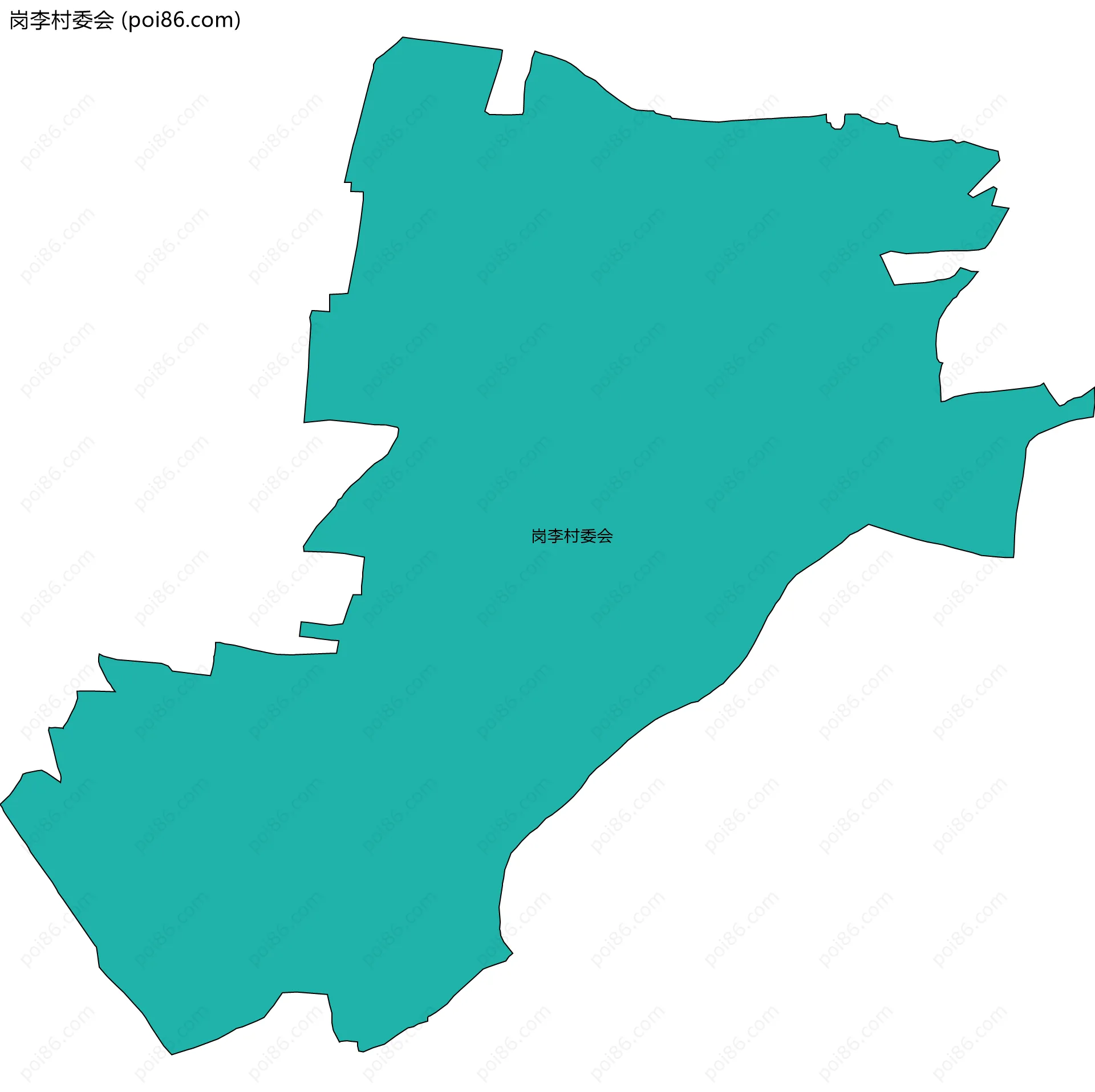 岗李村委会边界地图