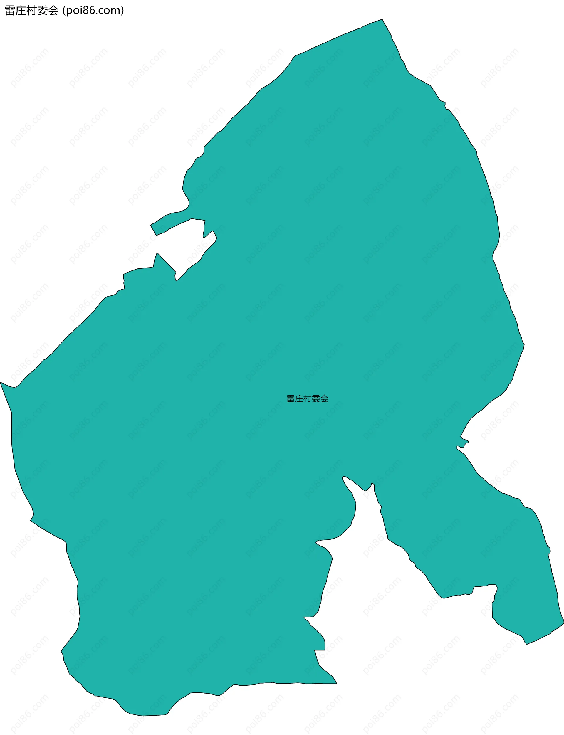 雷庄村委会边界地图