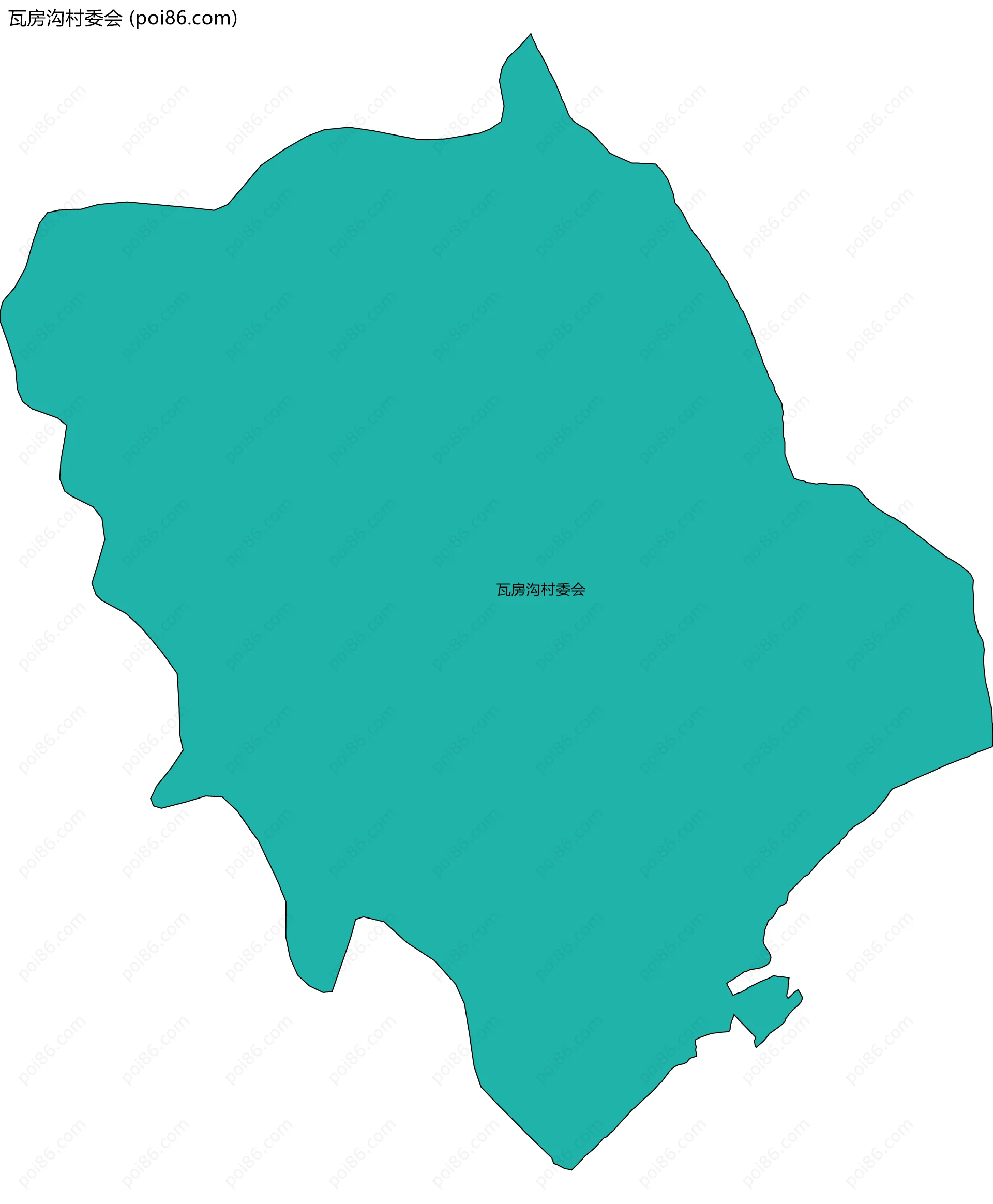 瓦房沟村委会边界地图