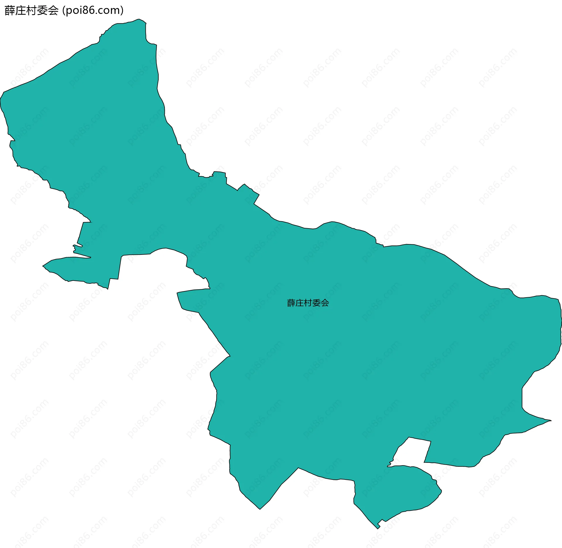 薛庄村委会边界地图