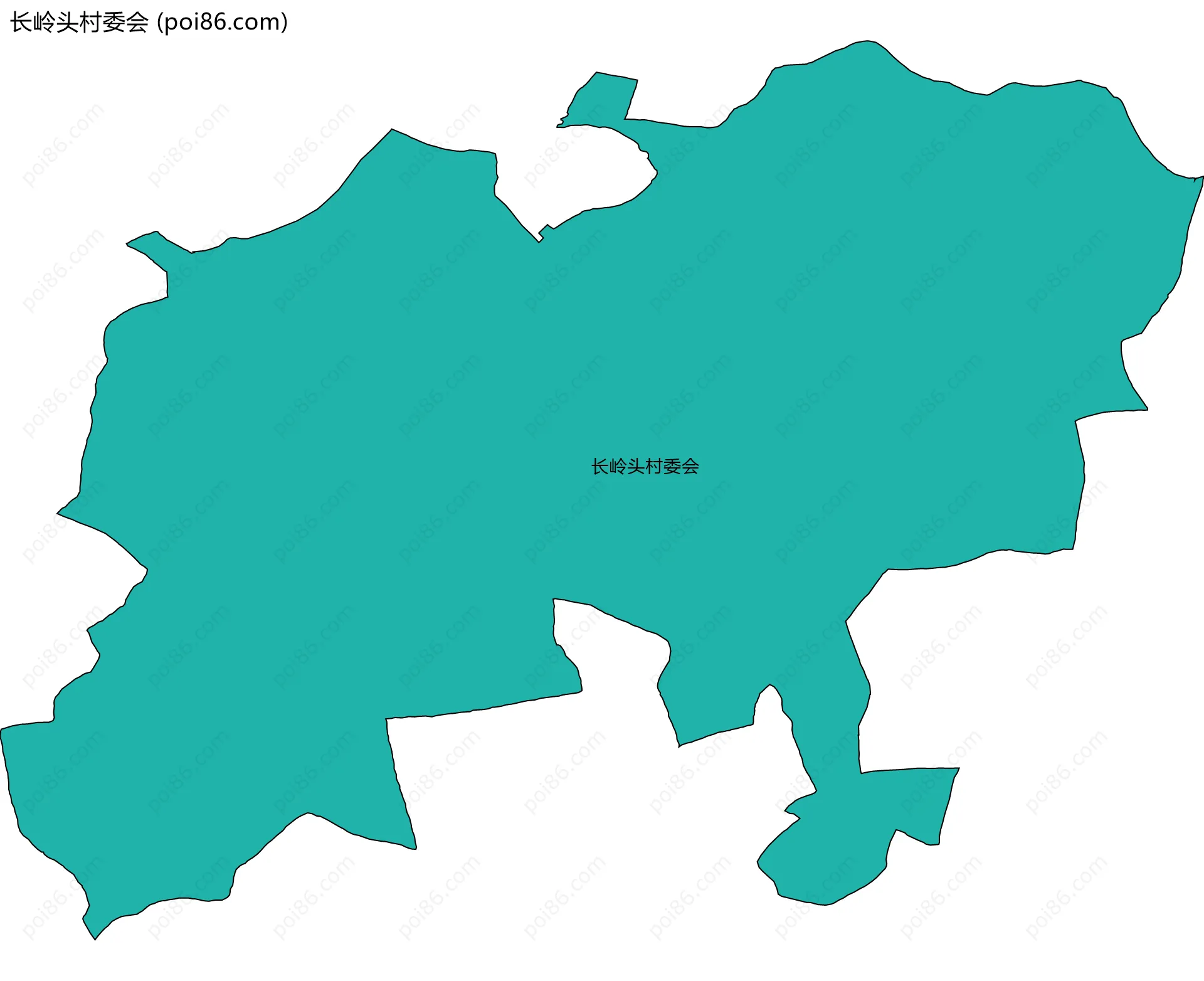 长岭头村委会边界地图