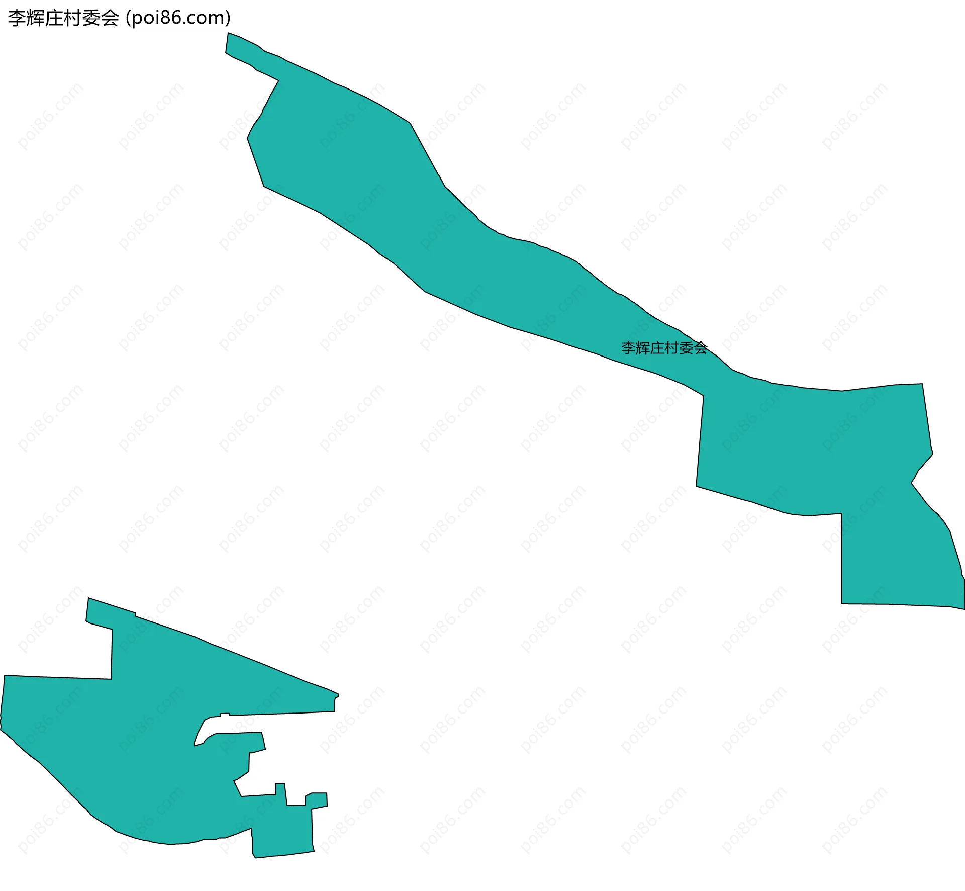 李辉庄村委会边界地图