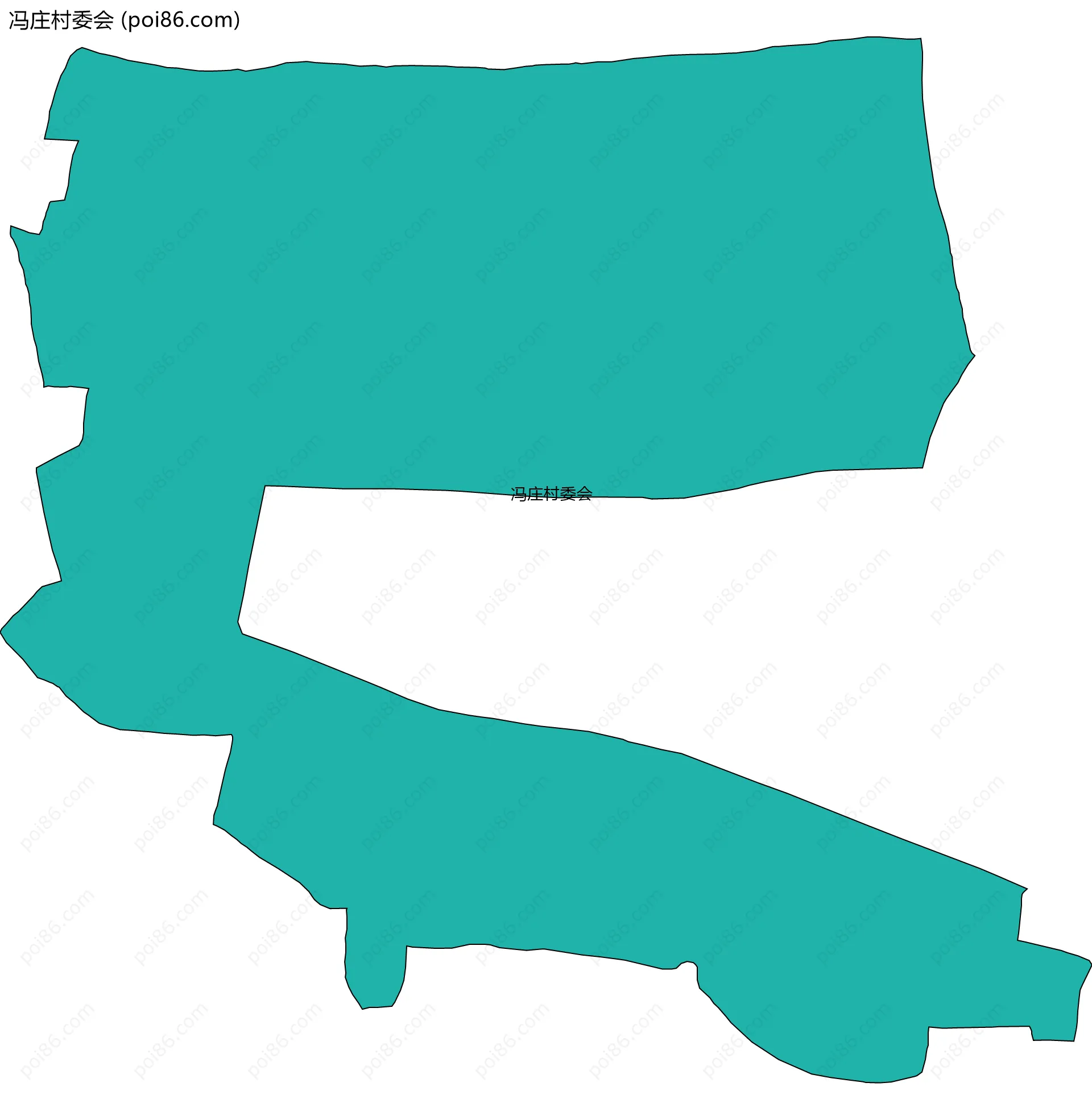 冯庄村委会边界地图