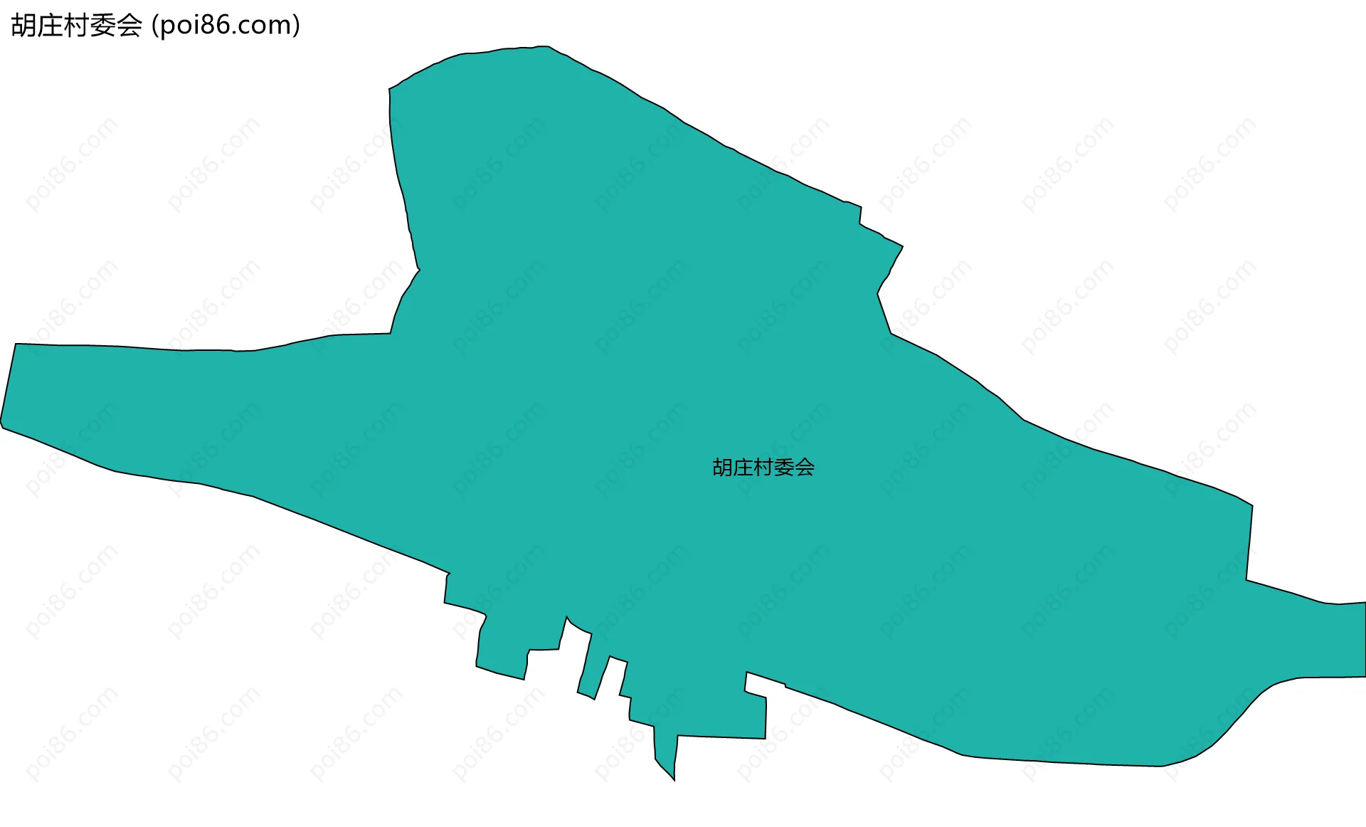 胡庄村委会边界地图