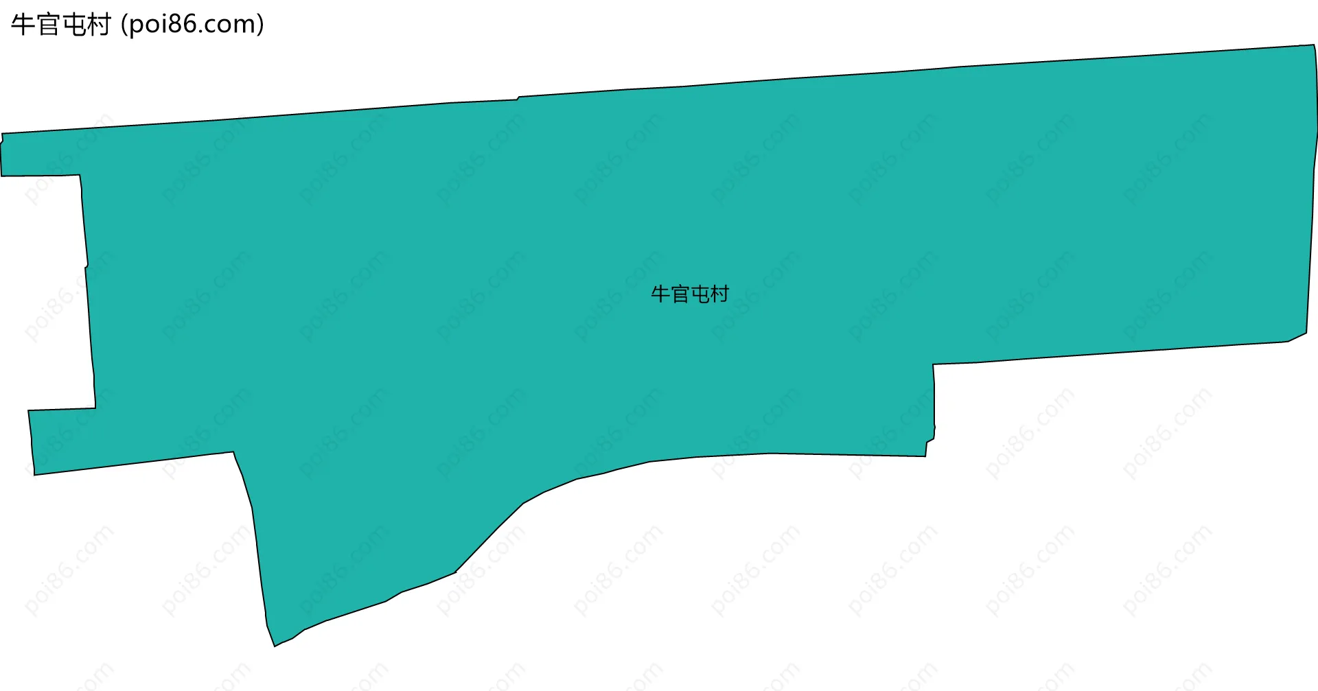 牛官屯村边界地图