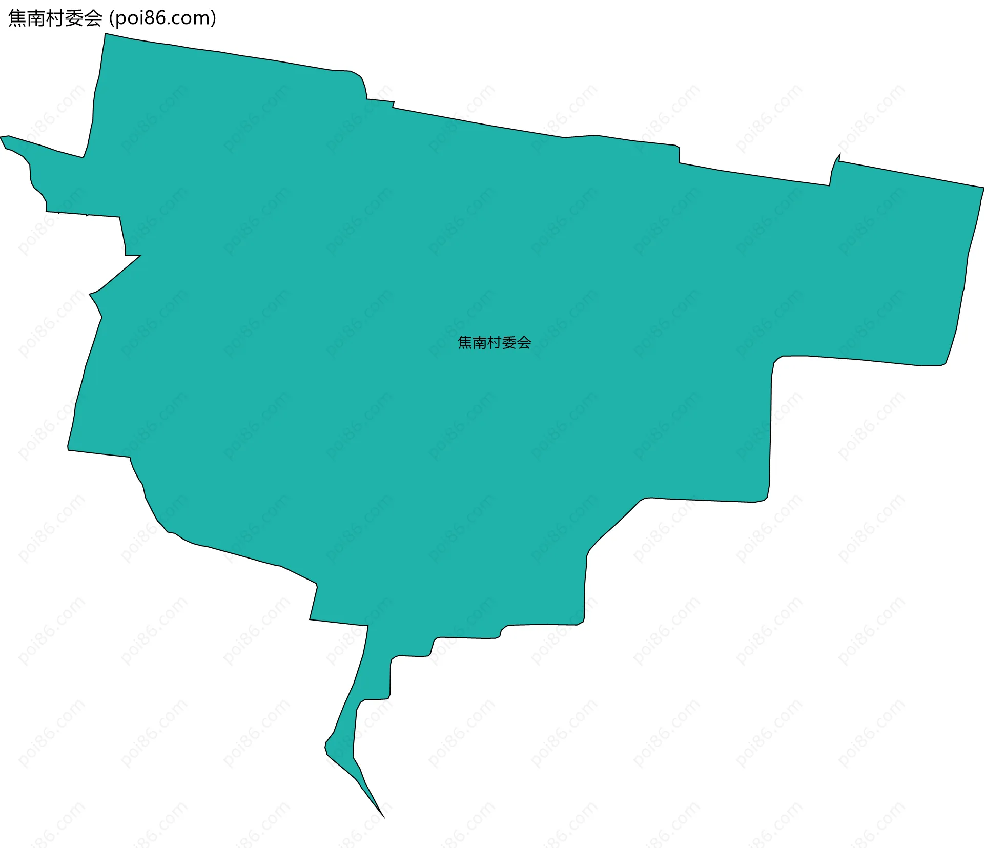 焦南村委会边界地图