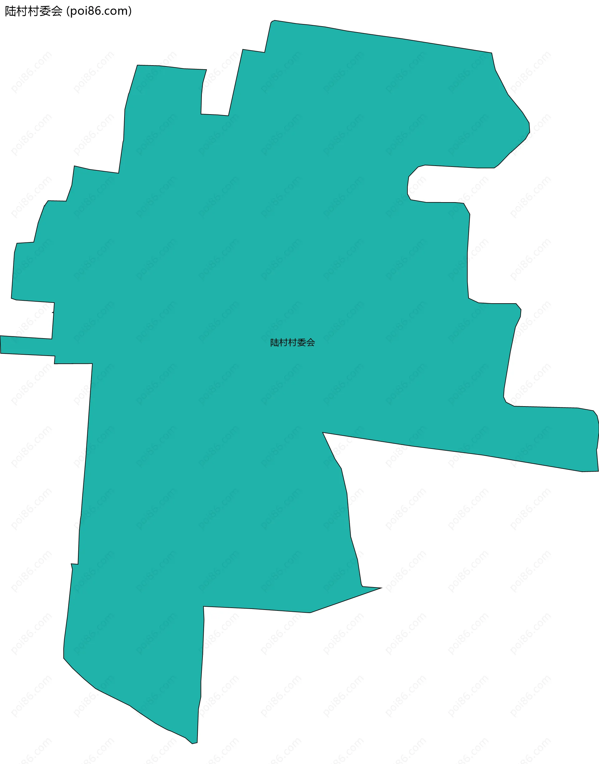 陆村村委会边界地图