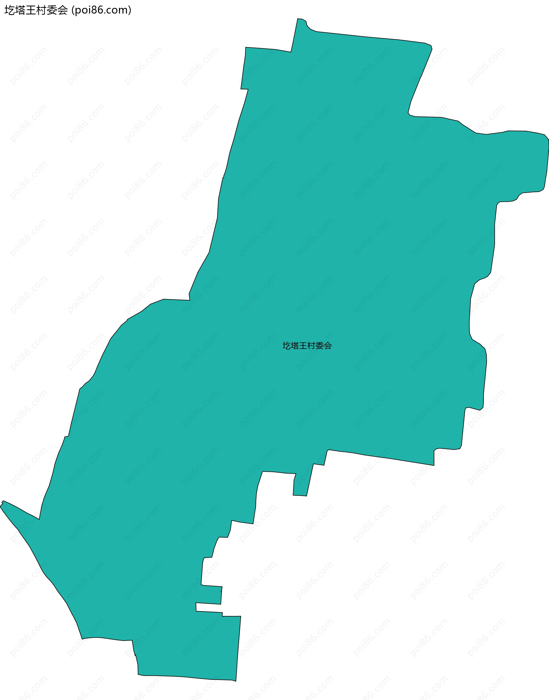 圪塔王村委会边界地图