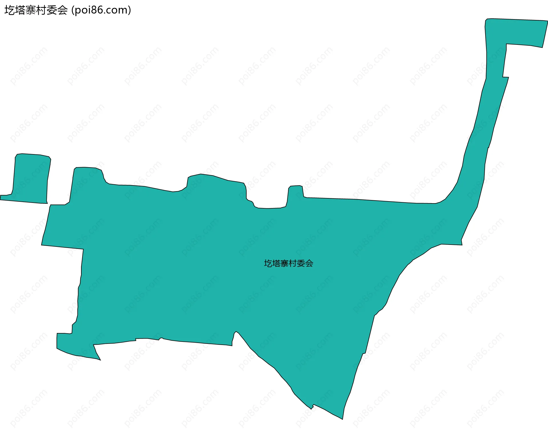 圪塔寨村委会边界地图