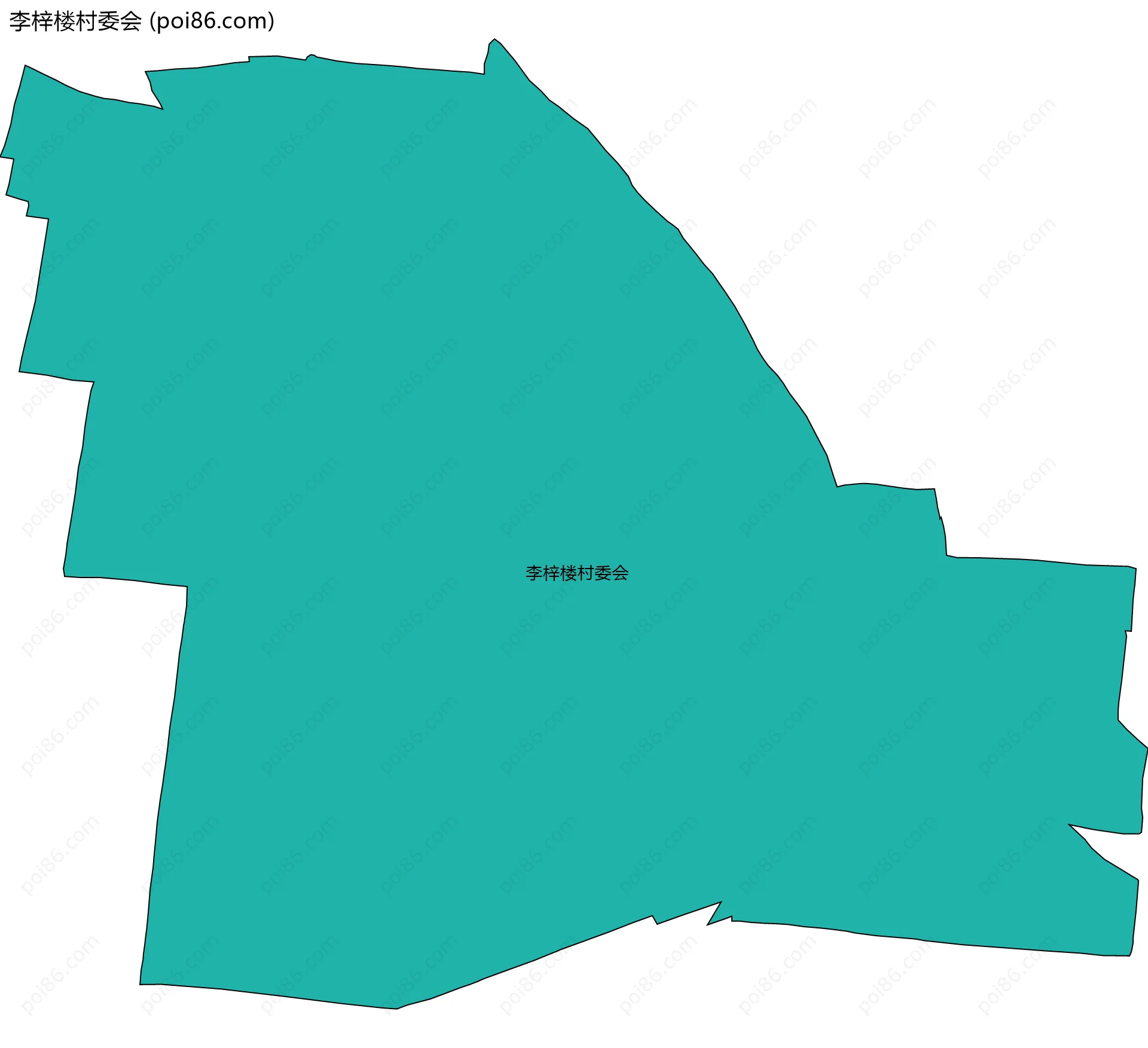 李梓楼村委会边界地图