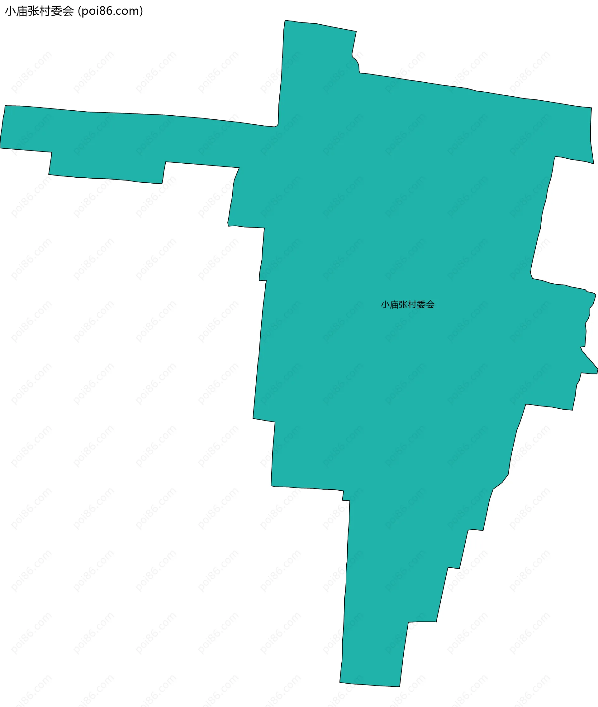 小庙张村委会边界地图