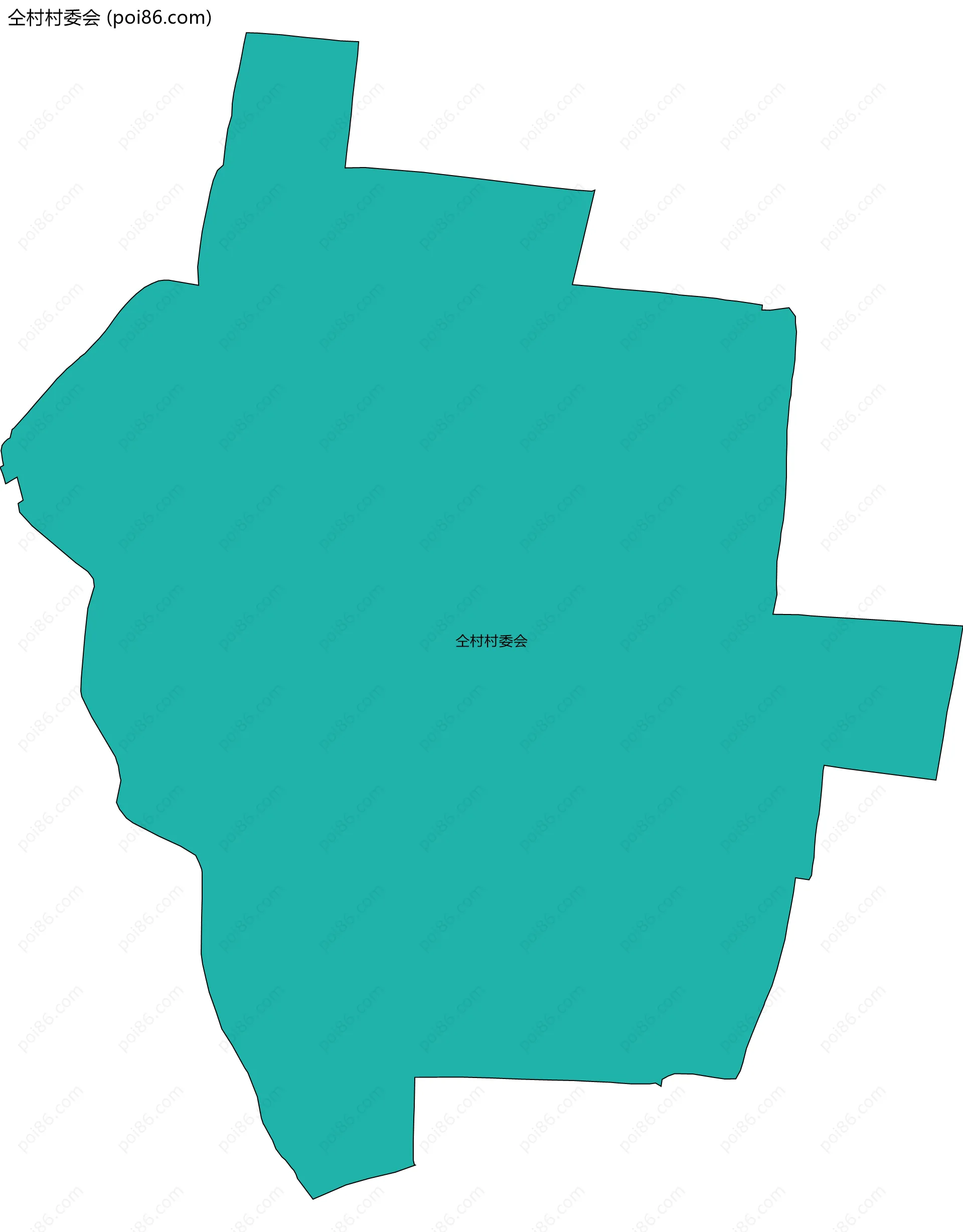 仝村村委会边界地图