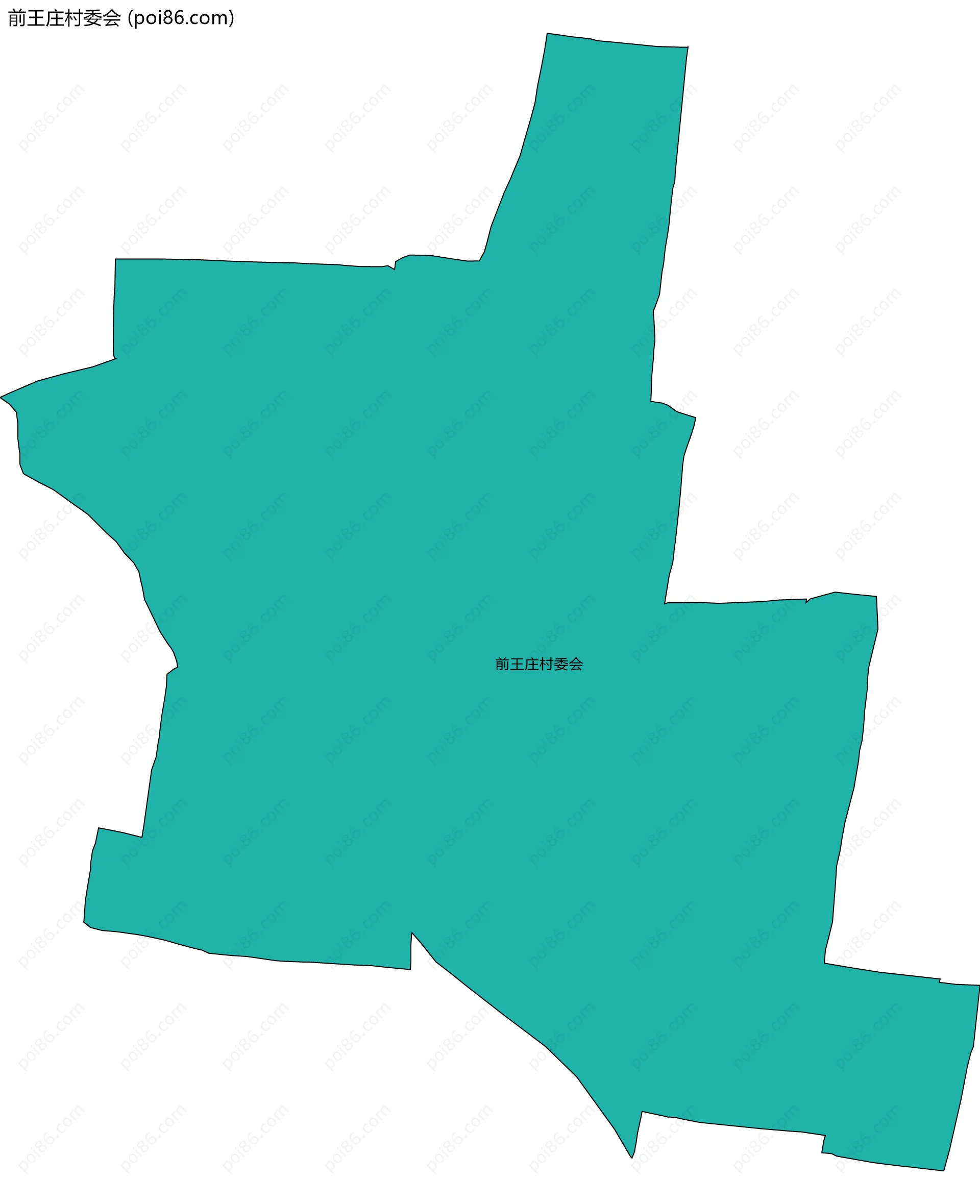前王庄村委会边界地图