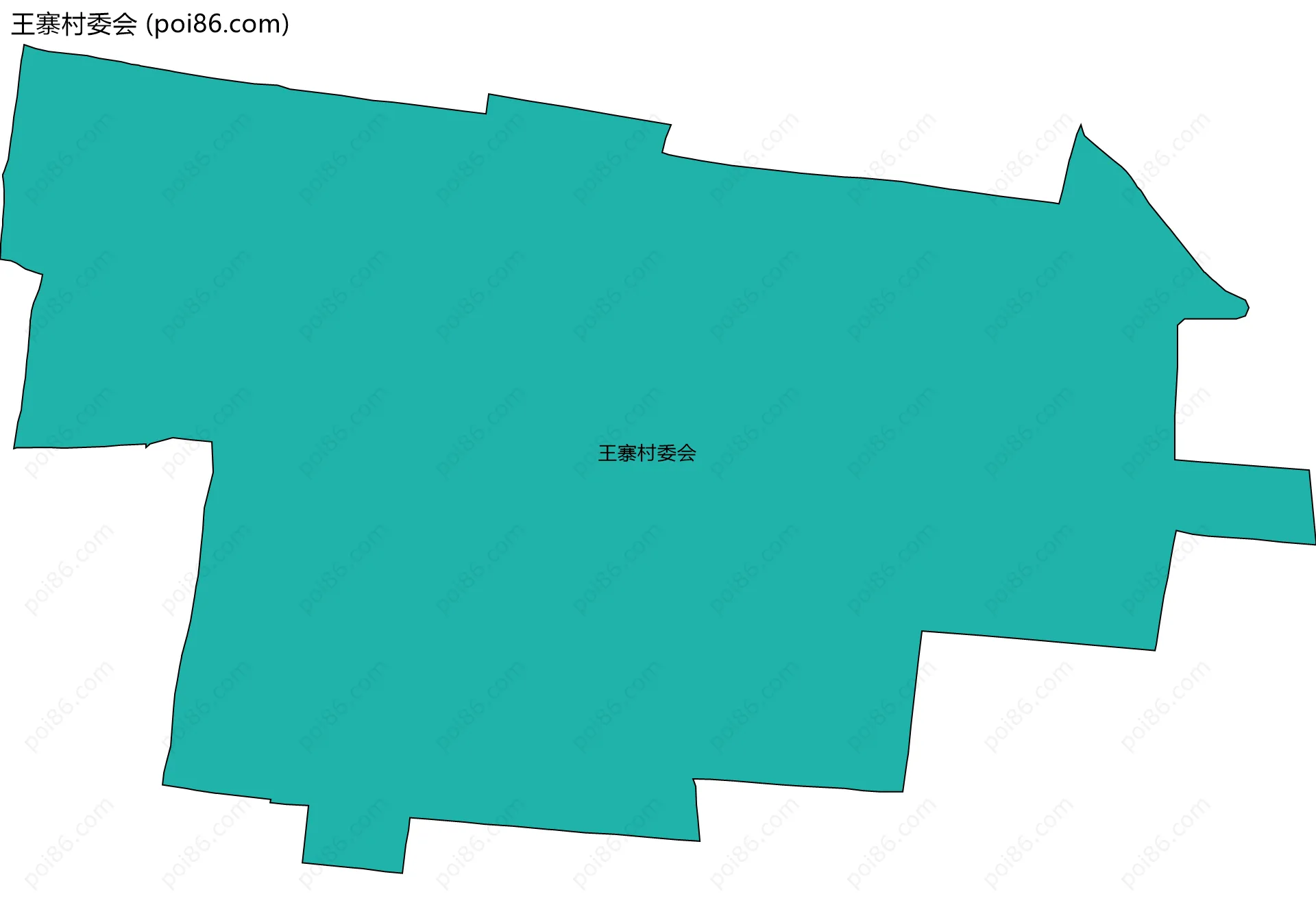王寨村委会边界地图