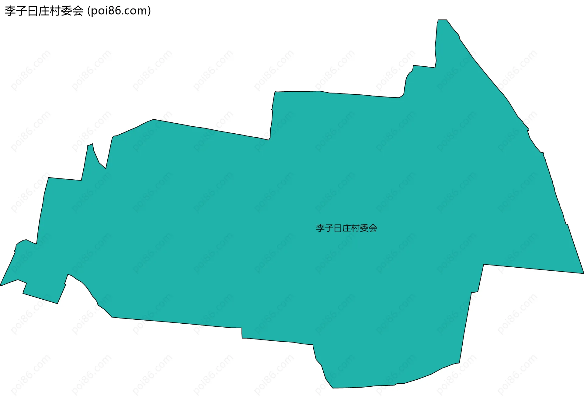 李子曰庄村委会边界地图